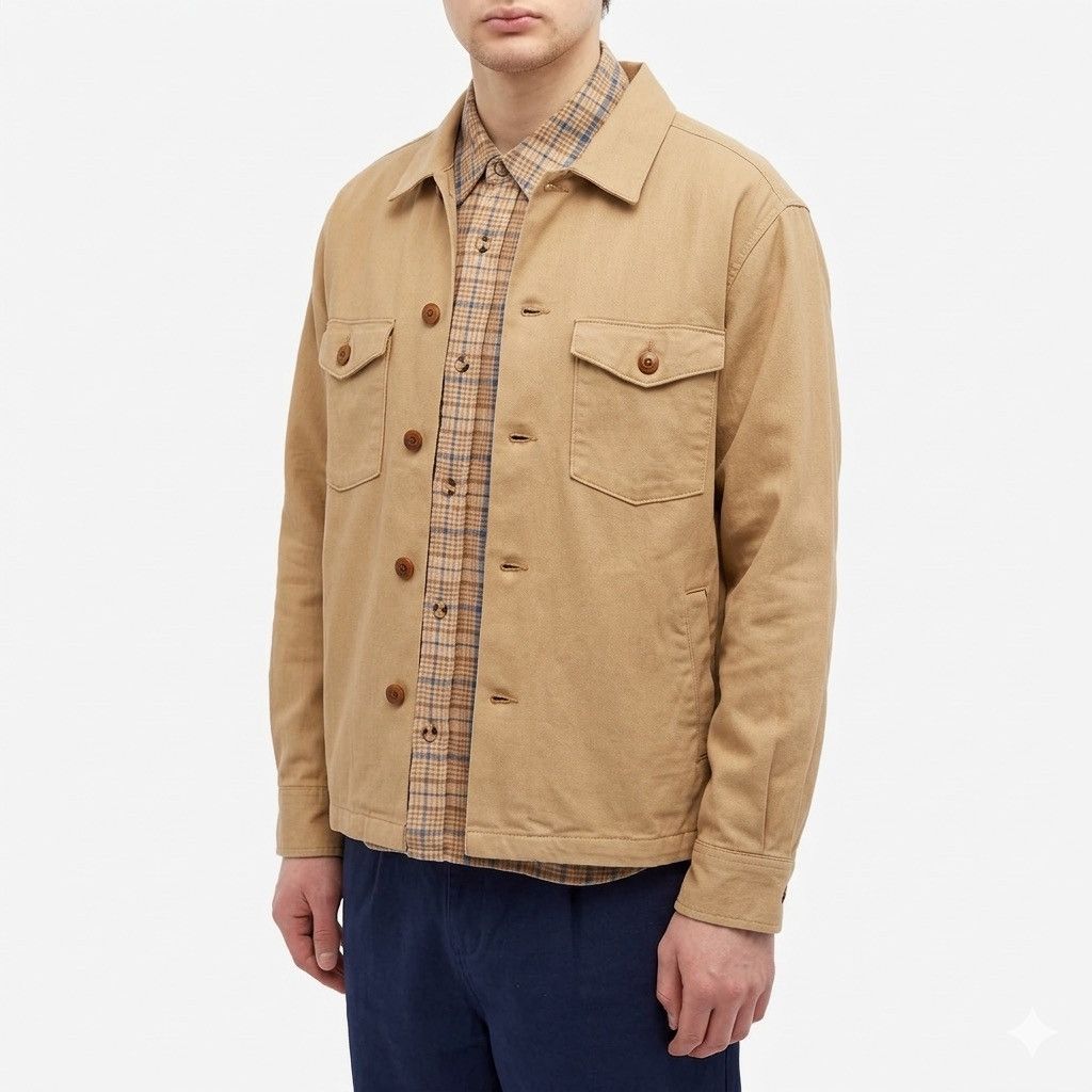 Corridor Corridor Men's Twill Military Jacket in Tan Size US L / EU 52-54 / 3 - 1 Thumbnail