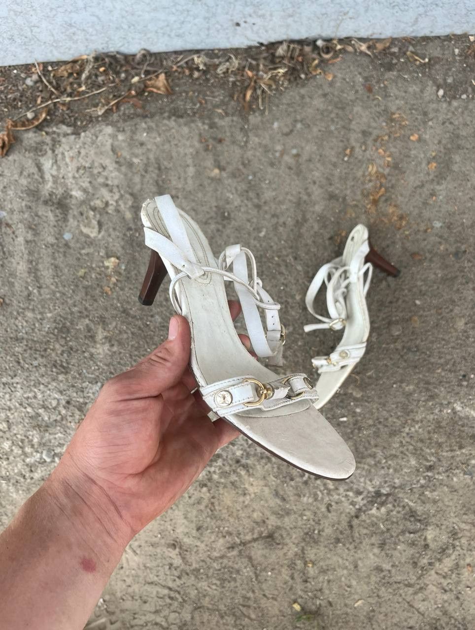 Celine Vintage Celine Leather Faded Sandals Heels Size US 9 / IT 39 - 2 Thumbnail