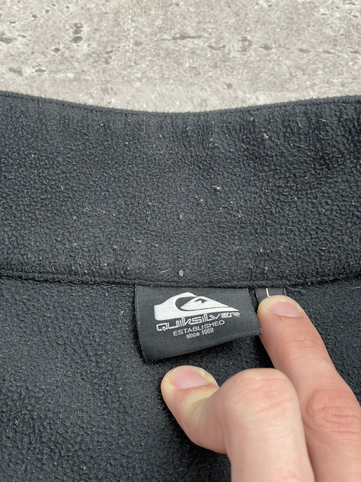 Quiksilver × Vintage QUIKSILVER VINTAGE BLACK LOGO 1/3 ZIP FLEECE Size US L / EU 52-54 / 3 - 7 Thumbnail