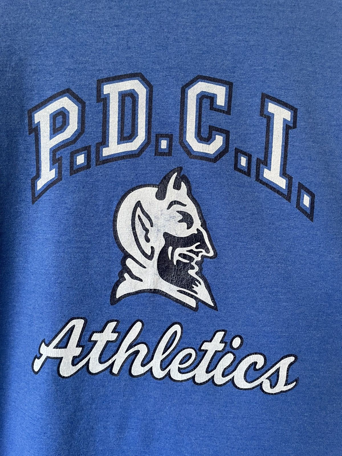 Vintage Vintage 90s Blue Devil PDCI Athletics tee Size US L / EU 52-54 / 3 - 3 Thumbnail