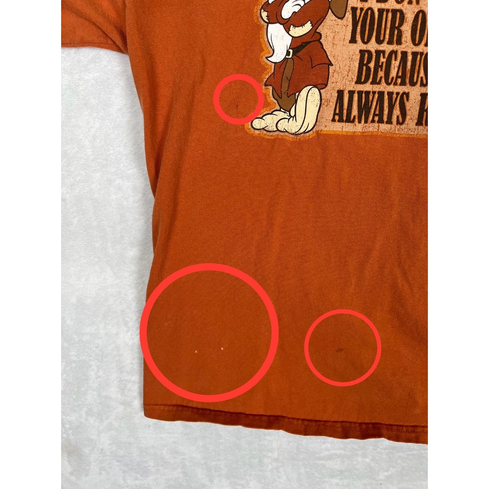 Disney Vintage Disney Grumpy T-Shirt Size Large Snow White "I Don't Size US L / EU 52-54 / 3 - 4 Thumbnail