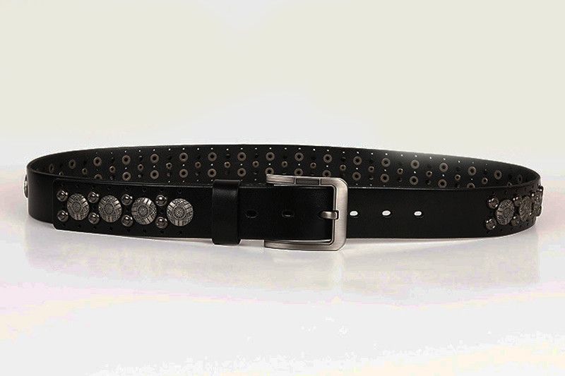 Japanese Brand × Vintage Metal Rivet Cowboy Belt Genuine Leather Cowskin Size ONE SIZE - 5 Thumbnail