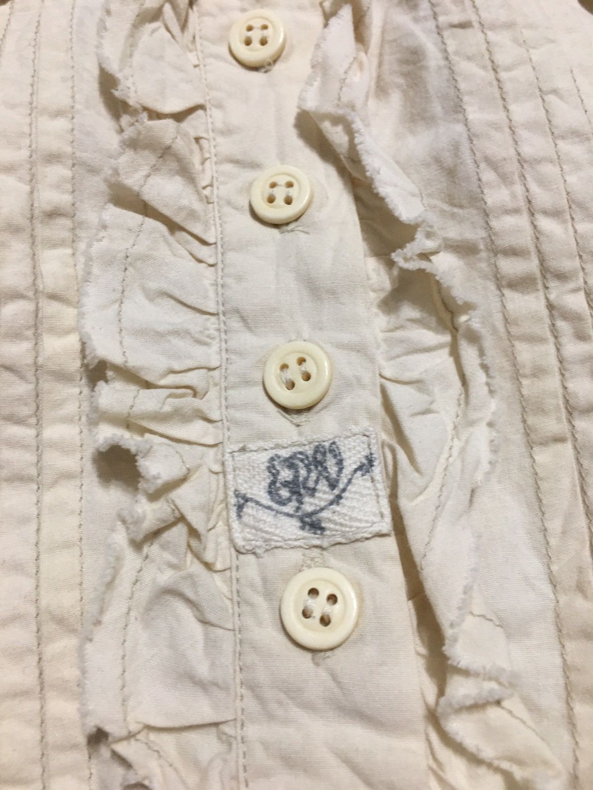 Designer Ewa i Walla Cotton Beige Designer Blouse Top Size S Size S / US 4 / IT 40 - 8 Thumbnail