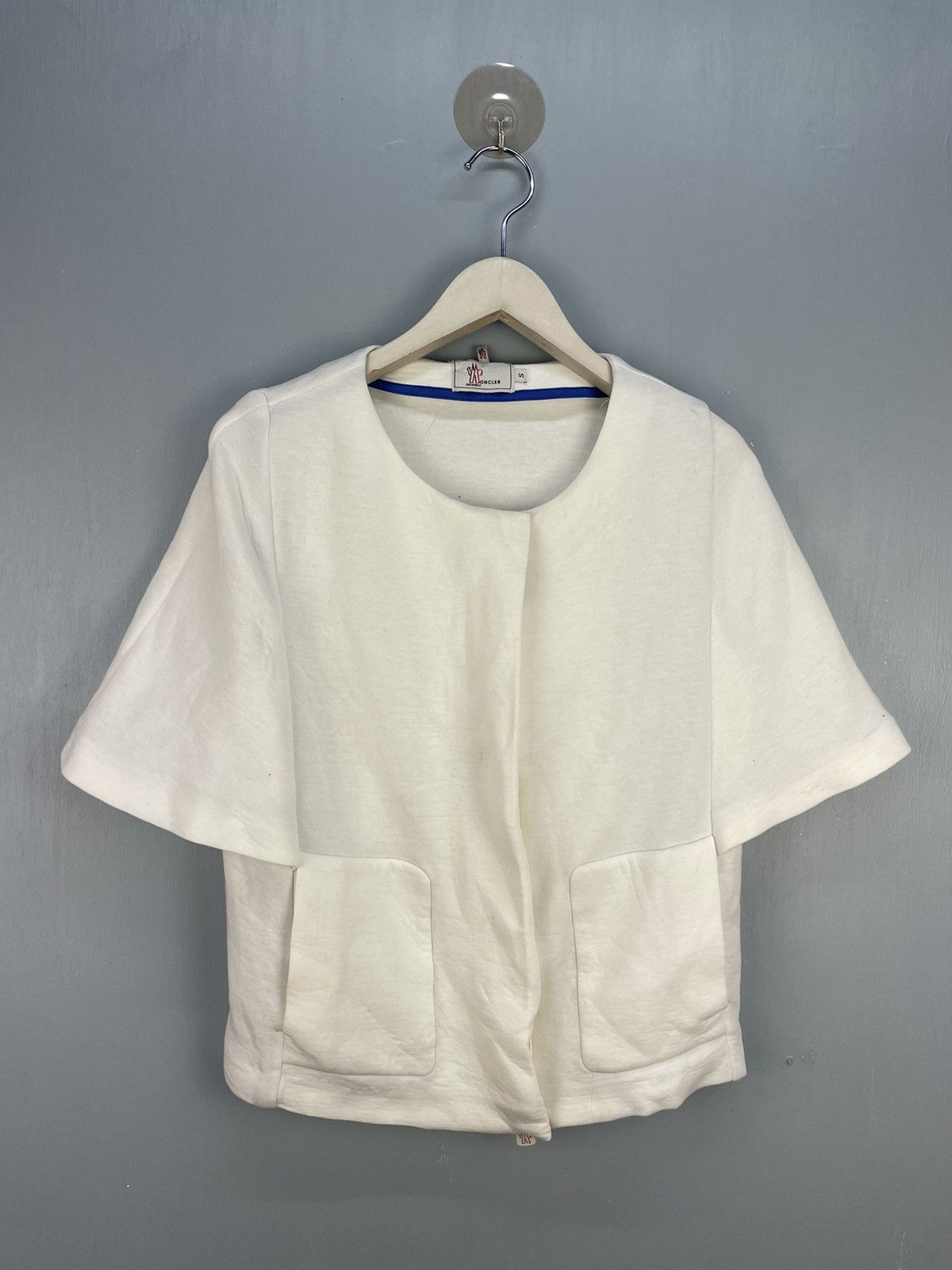 Moncler Moncler zip up short sleeve Size S / US 4 / IT 40 - 1 Thumbnail