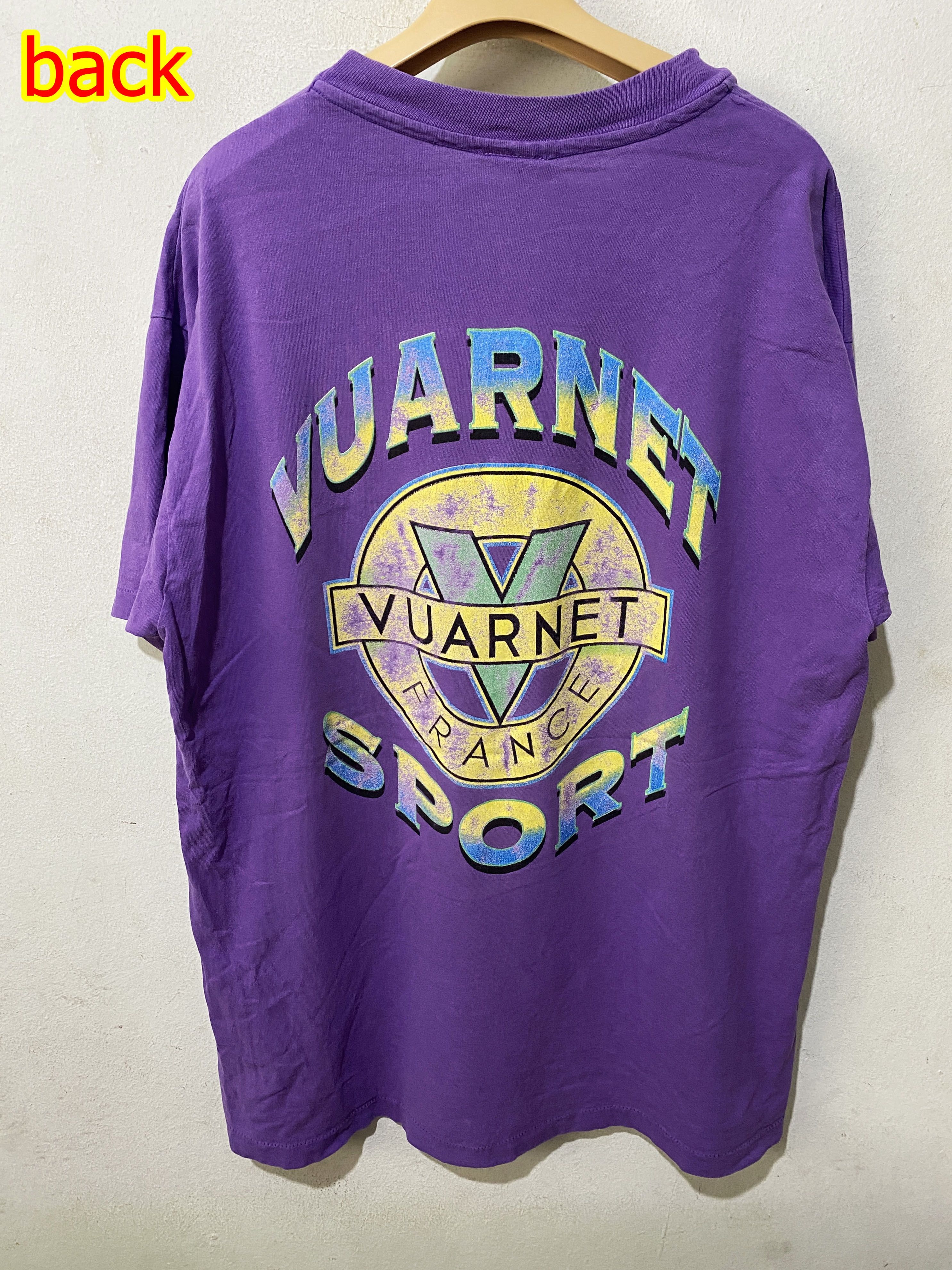 image of Vintage 90's Vuarnet France Shirt in Purple, Men's (Size XL)