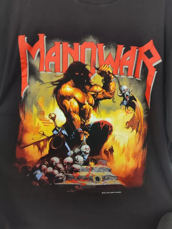 Vintage Vintage Manowar 1994 World Tour Agony and Ecstasy Shirt Size US XL / EU 56 / 4 - 10 Thumbnail
