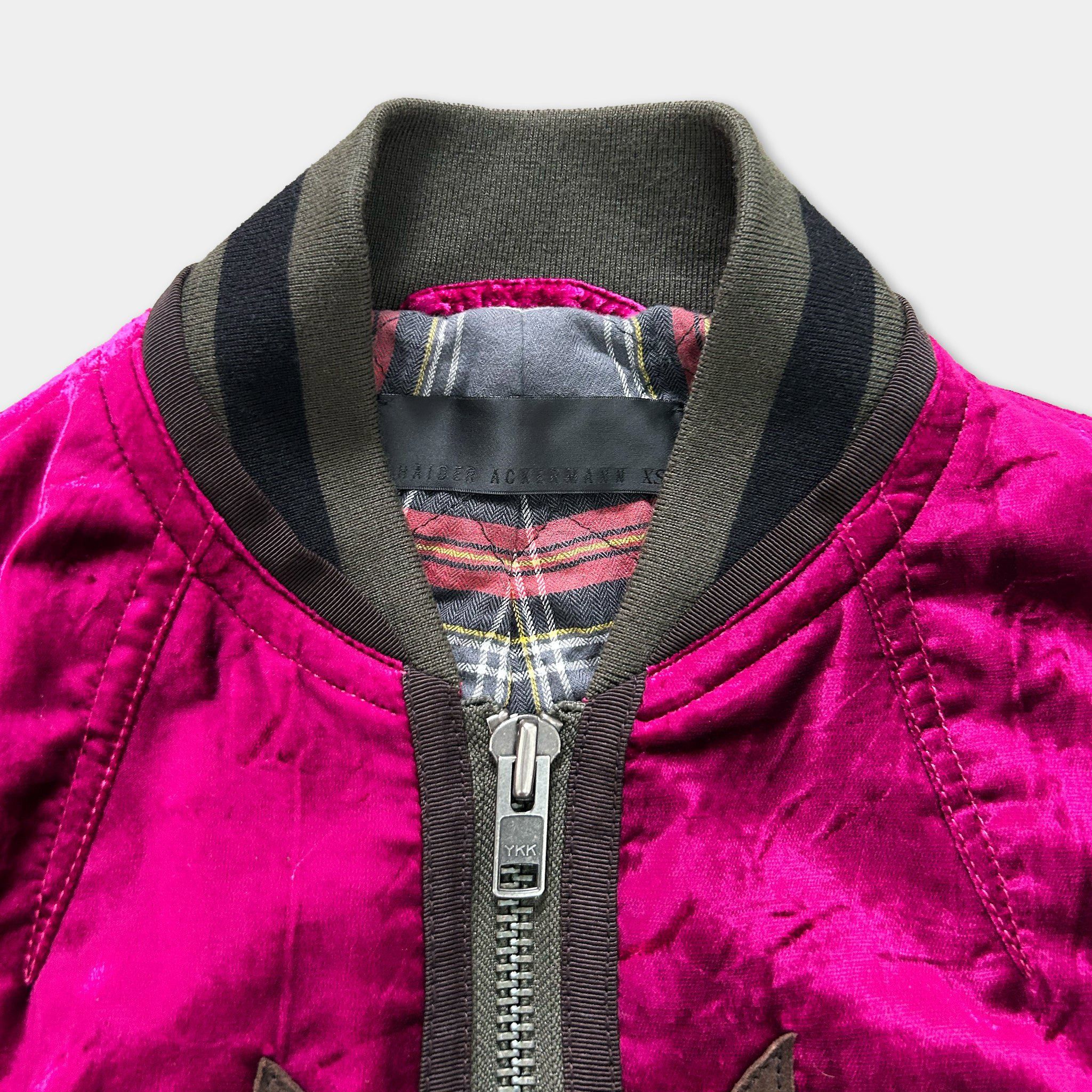 Haider Ackermann Haider Ackermann Pink Velvet Varsity Jacket Size US S / EU 44-46 / 1 - 4 Thumbnail