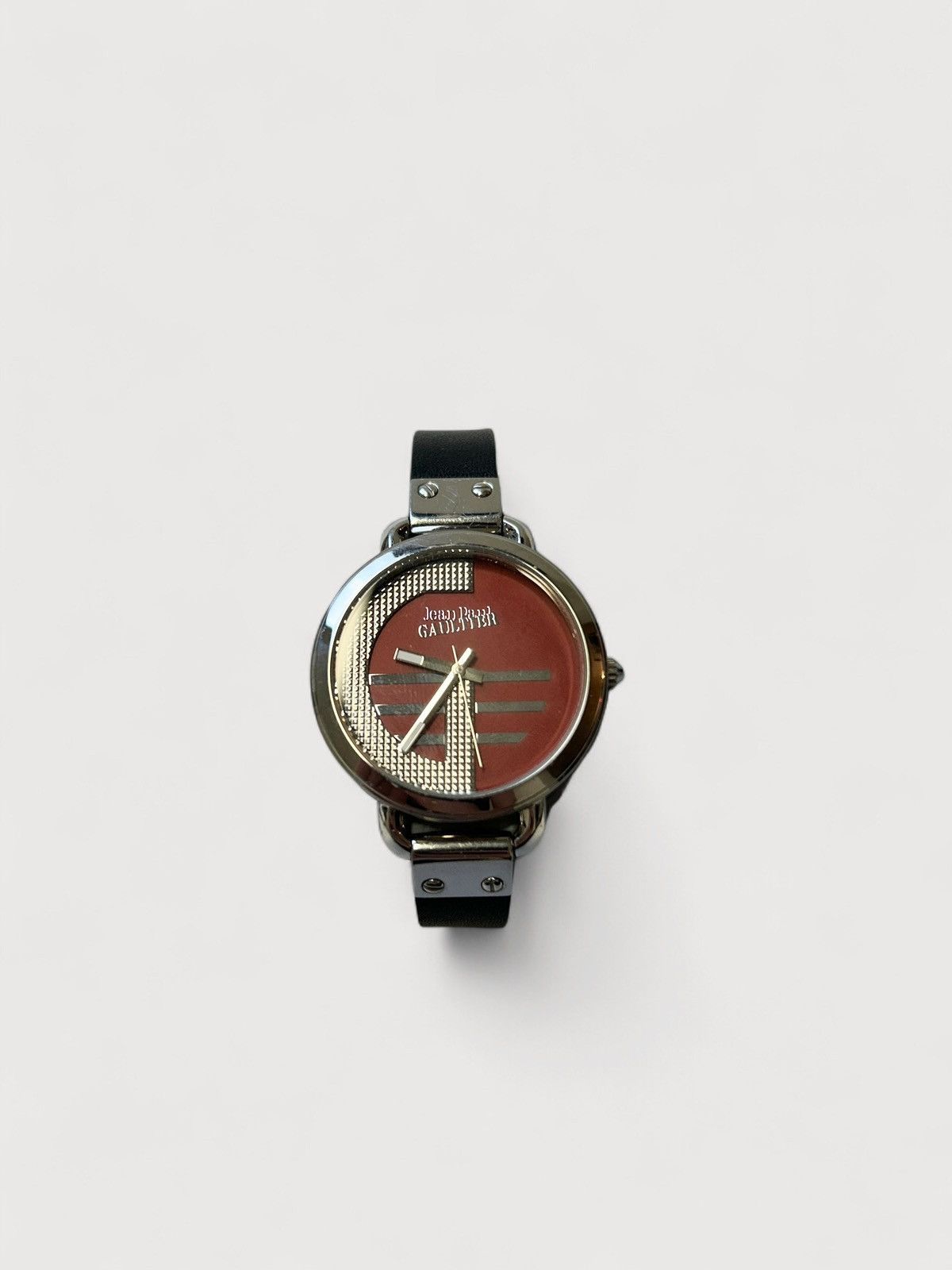 Jean Paul Gaultier “Sector Dial” Leather Strap Watch Size ONE SIZE - 1 Thumbnail