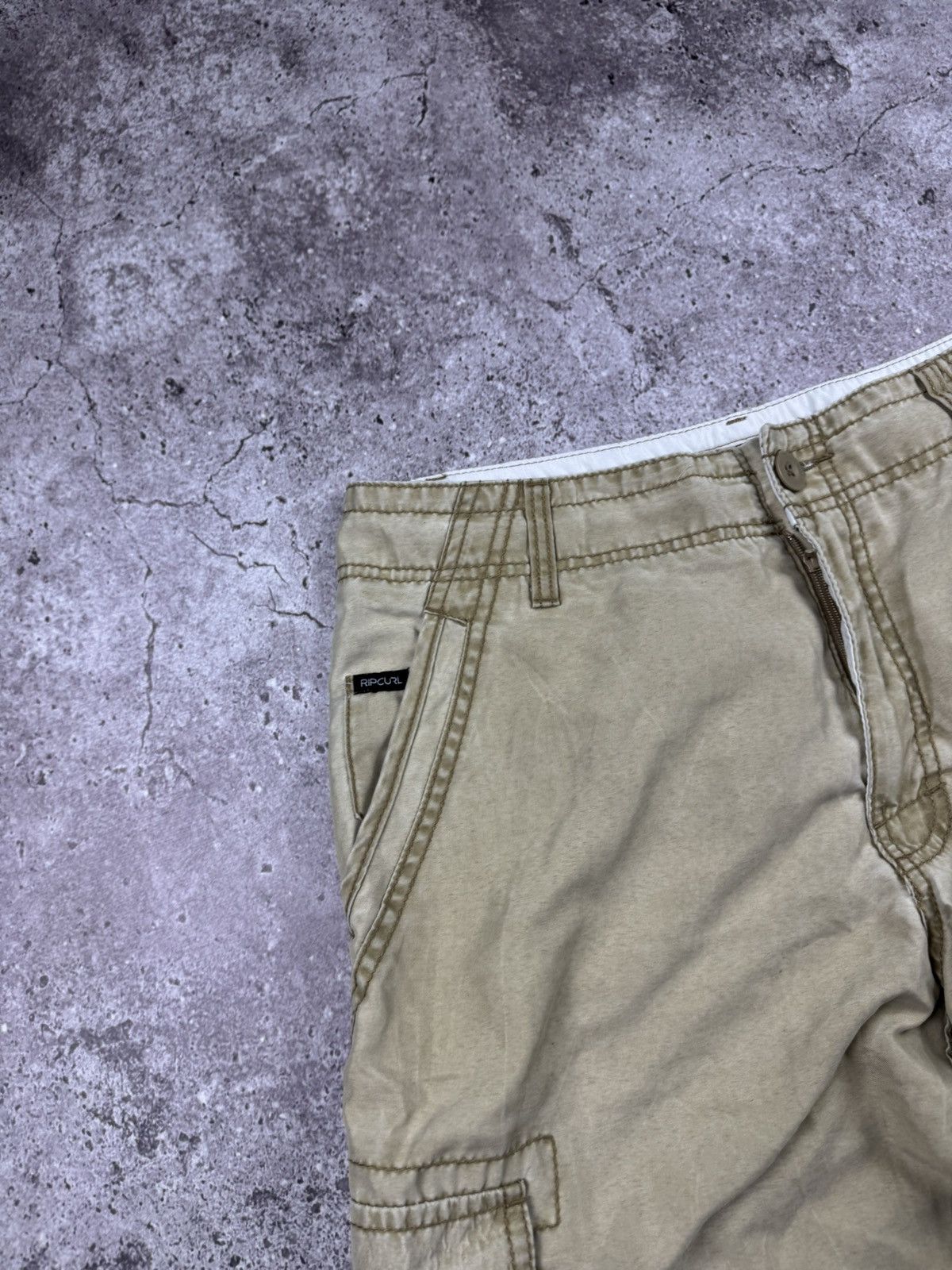Rip Curl Vintage 00s Rip Curl Baggy Cargo Surf Shorts Y2K Surf Size US 32 / EU 48 - 3 Thumbnail
