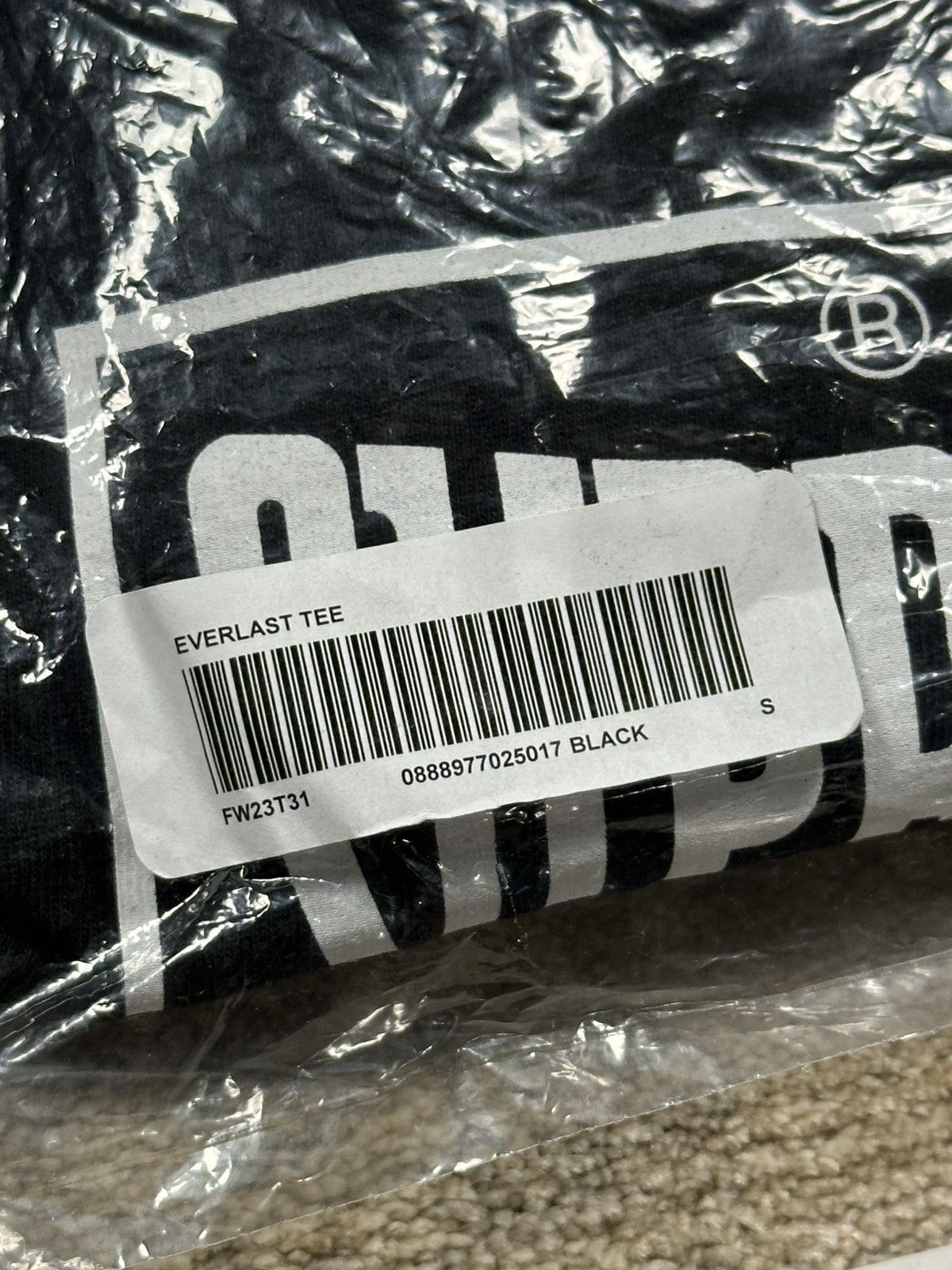 Supreme Supreme Warm Up Tee - Black - S - FW23 Size US S / EU 44-46 / 1 - 4 Thumbnail