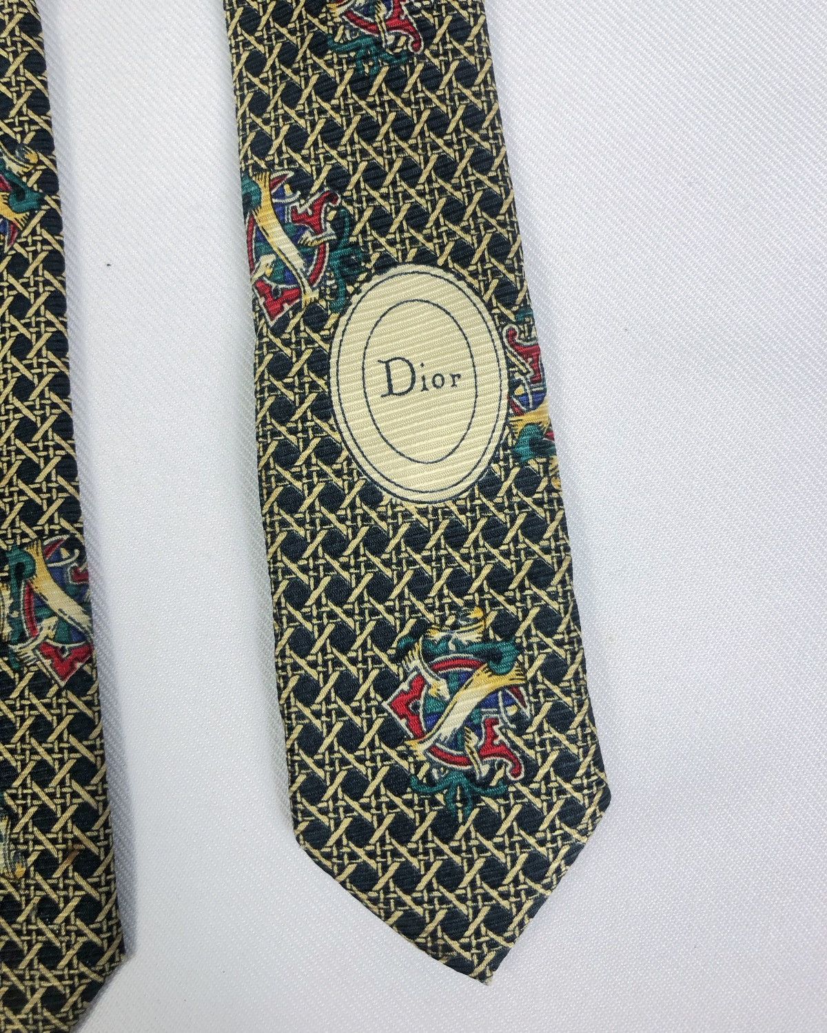 Christian Dior Monsieur Rare Vintage Christian Dior Monsieur Silk Tie Size ONE SIZE - 5 Thumbnail