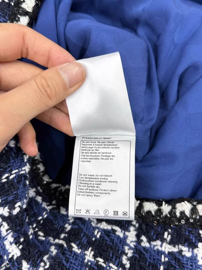Chanel Chanel Blue and white plaid tweed dress Size XS / US 0-2 / IT 36-38 - 6 Thumbnail