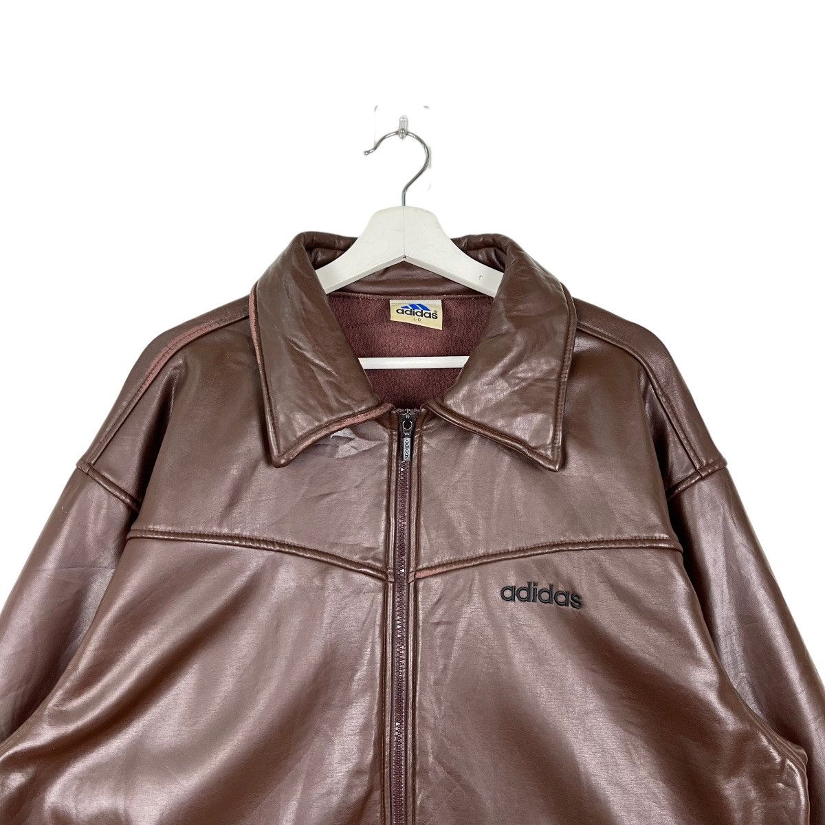 Adidas 🔥 VINTAGE 90s ADIDAS RUN DMC HIP HOP RAPPER SYNTETIC JACKET Size US L / EU 52-54 / 3 - 4 Thumbnail