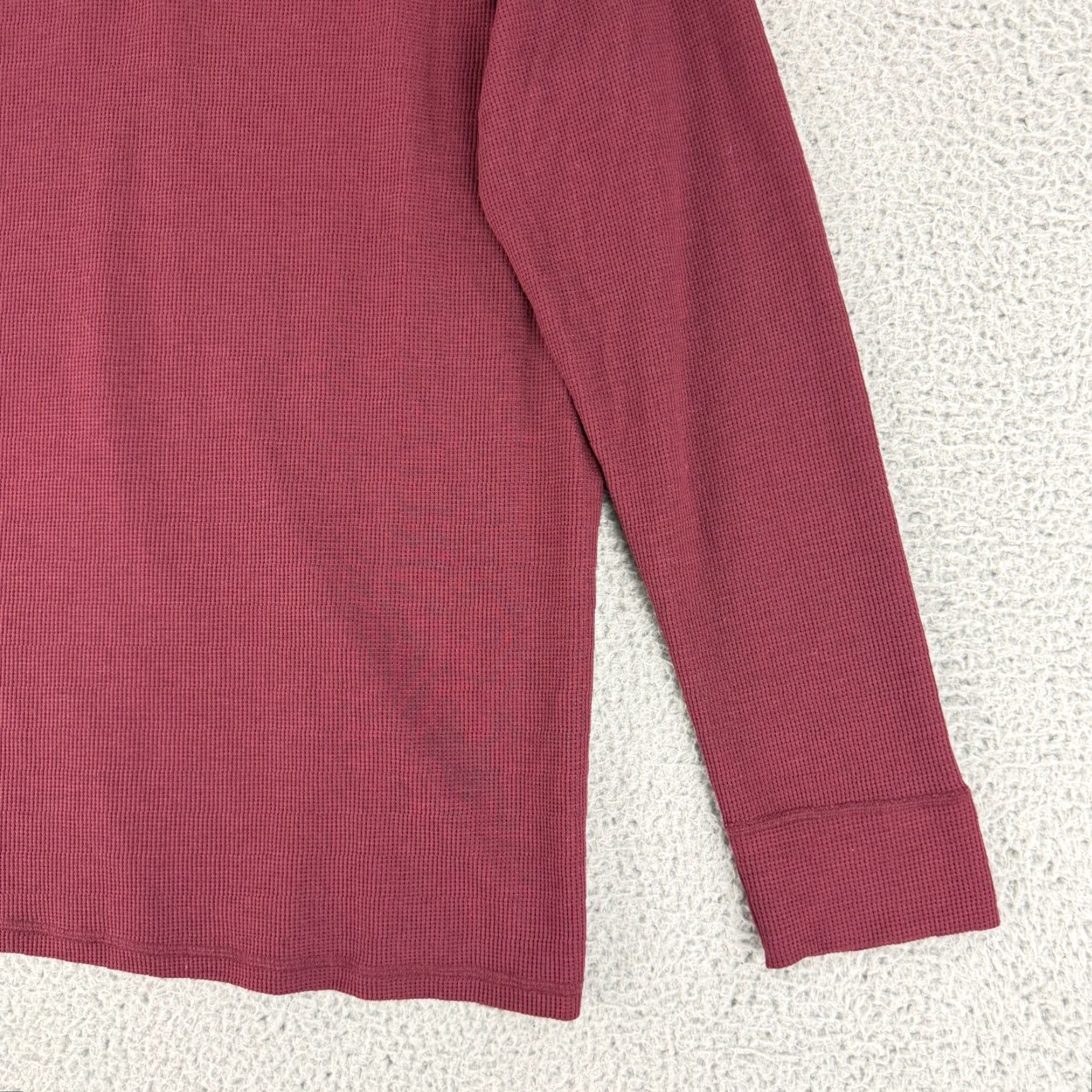 Vintage Mack Weldon Henley Shirt Mens 2XL Maroon Long Sleeve Thermal Crew Neck Shirt Size US XXL / EU 58 / 5 - 3 Thumbnail