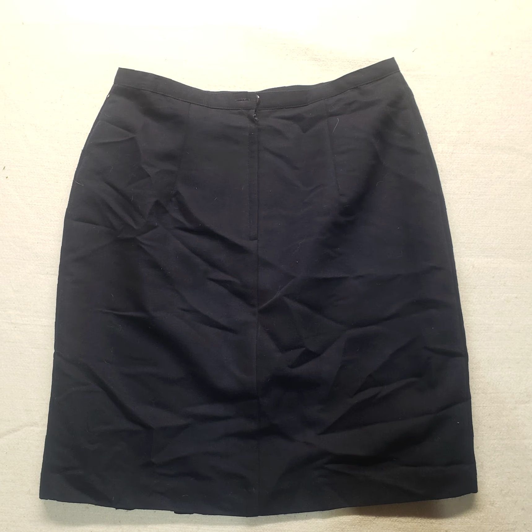 Vintage Michele Skirt Women Size 14 Black Knee Length A-Line Solid New York Adult Size 36" / US 14 / IT 50 - 6 Thumbnail