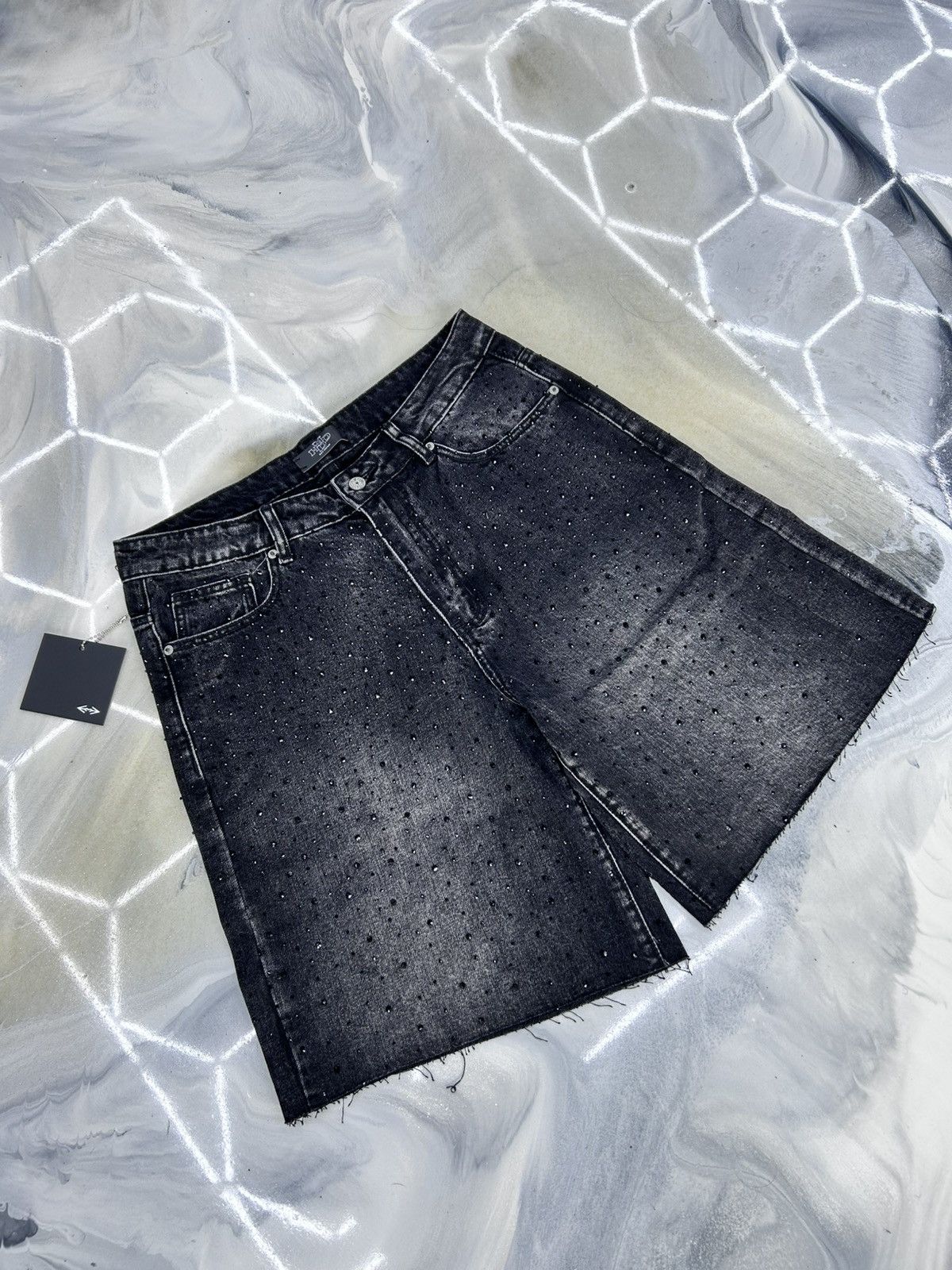 HMDD HMDD Billie Jean Rhinestone Shorts Black Size S Size US 30 / EU 46 - 3 Thumbnail