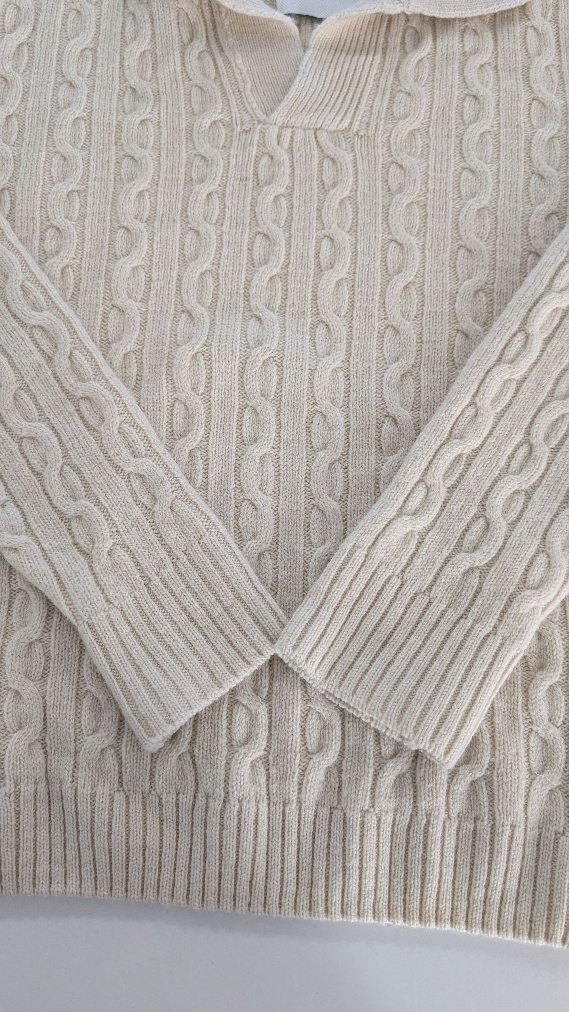 Peregrine Peregrine Elgin Merino Wool Polo Shirt Cream Size M Size US M / EU 48-50 / 2 - 3 Thumbnail
