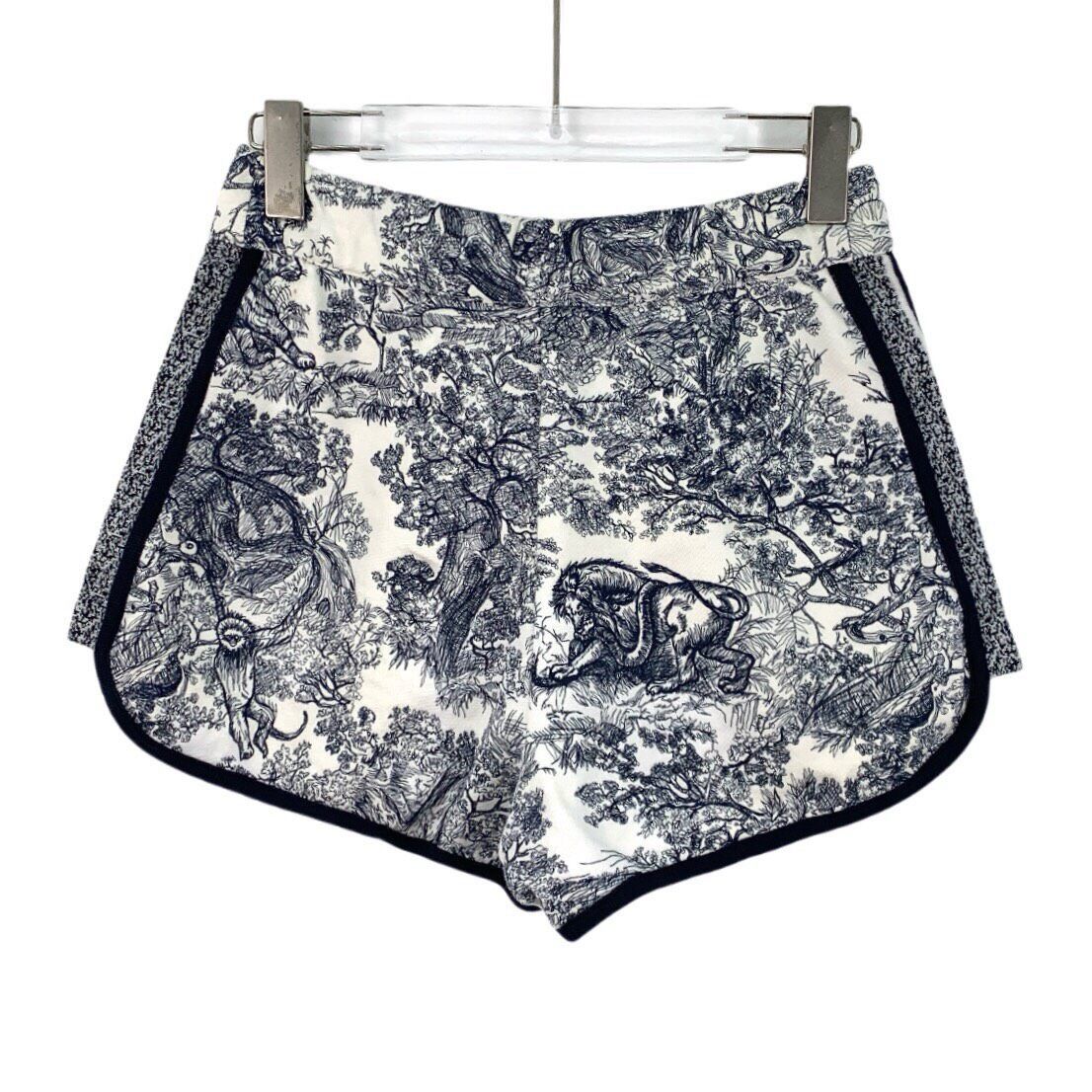 Dior Dior Zoo Collection Loose Drawstring Shorts K26WX Size 27" / US 4 / IT 40 - 2 Thumbnail