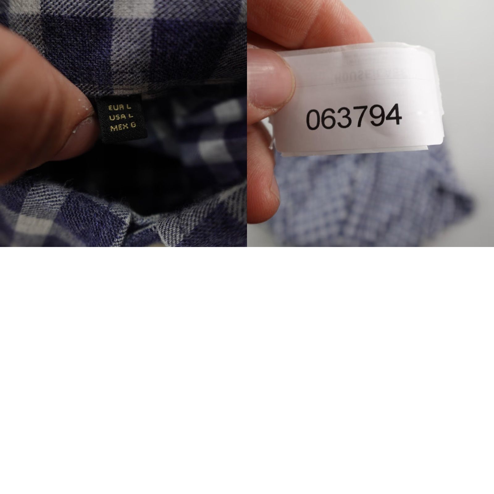 Massimo Dutti Massimo Dutti Shirt Men Large Blue White Plaid Flannel Button-Up Long Sleeve Button-Down Collar N/A Mens Size US L / EU 52-54 / 3 - 8 Thumbnail
