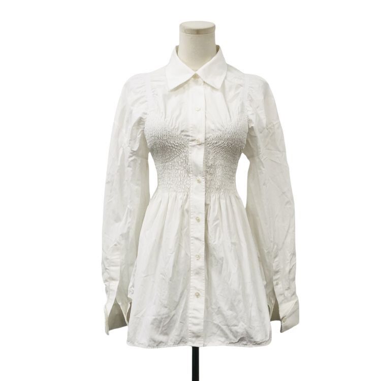 Alexander Wang Alexander Wang White Smocked Button Up Size S Size S / US 4 / IT 40 - 1 Thumbnail