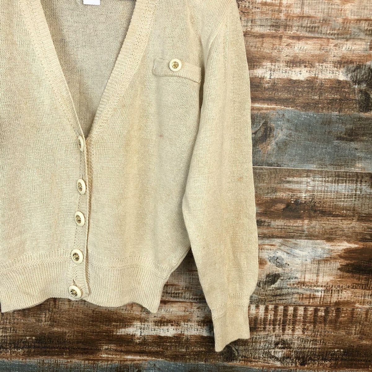 Homespun Knitwear Ellel Saison Brown Cardigan Knitwear #A1603 Size S / US 4 / IT 40 - 8 Thumbnail