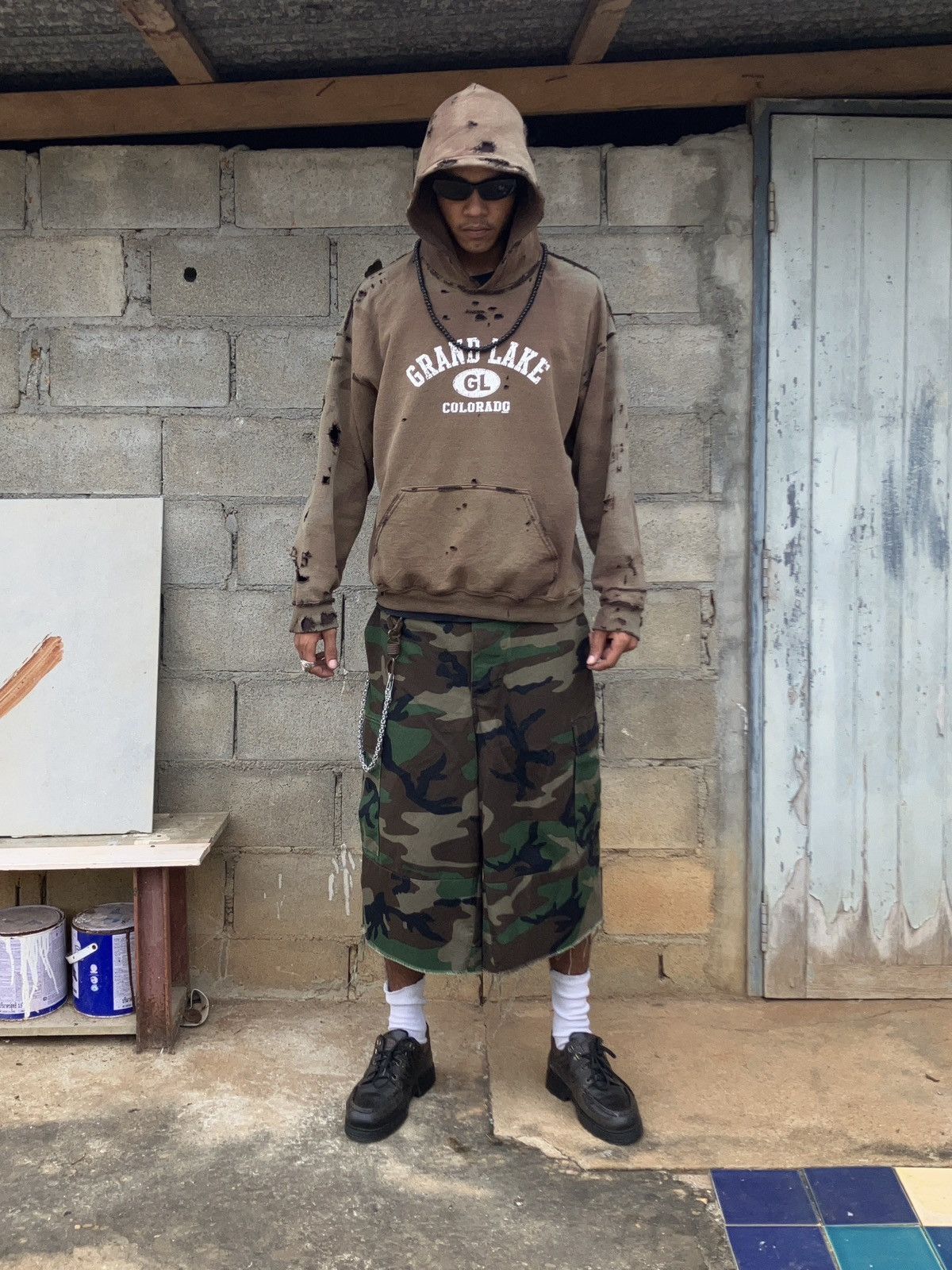 Gildan × StraightFaded Hoodie faded & destroy.🔪 Size US XL / EU 56 / 4 - 21 Thumbnail