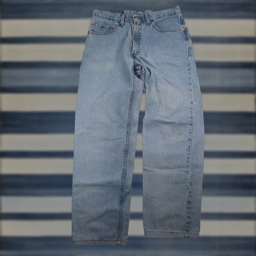 Denime VINTAGE Levis 550 USA Made Loose Fit Denim Jeans Shirt? Size US 34 / EU 50 - 1 Thumbnail