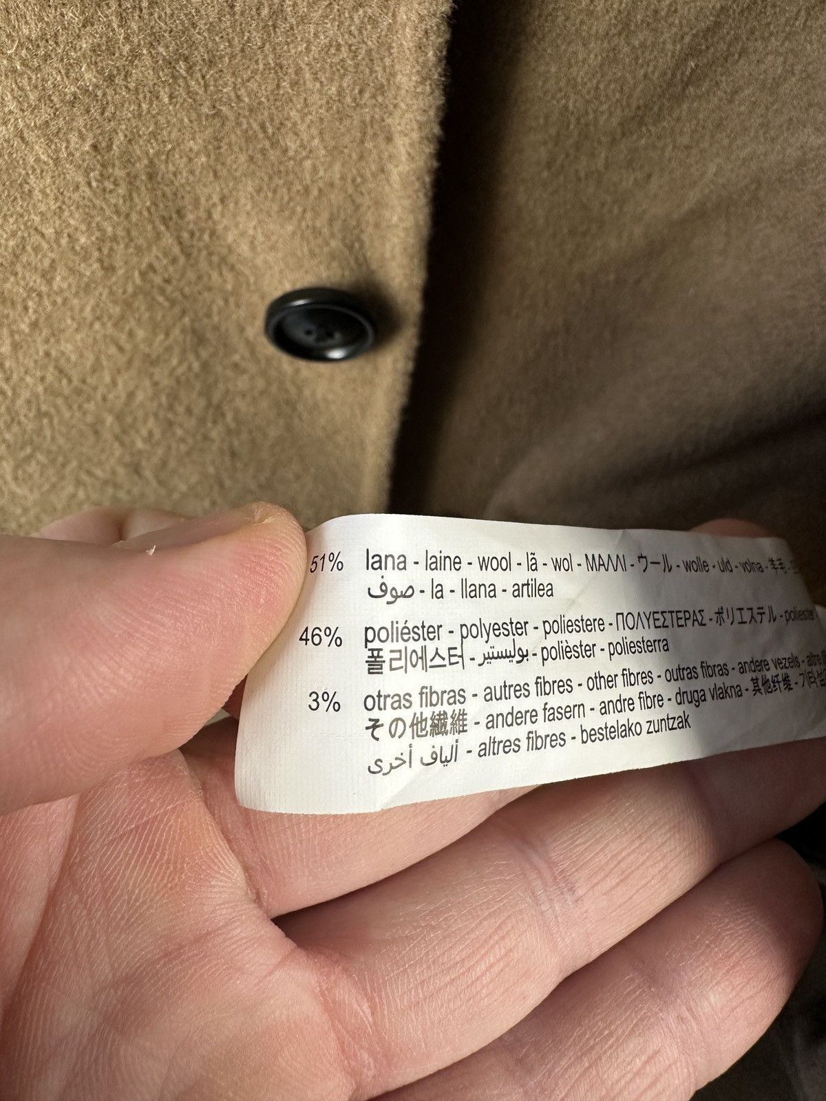 Zara Zara Camel Wool Blend Coat Overcoat Classic Single Breasted Size US M / EU 48-50 / 2 - 8 Thumbnail