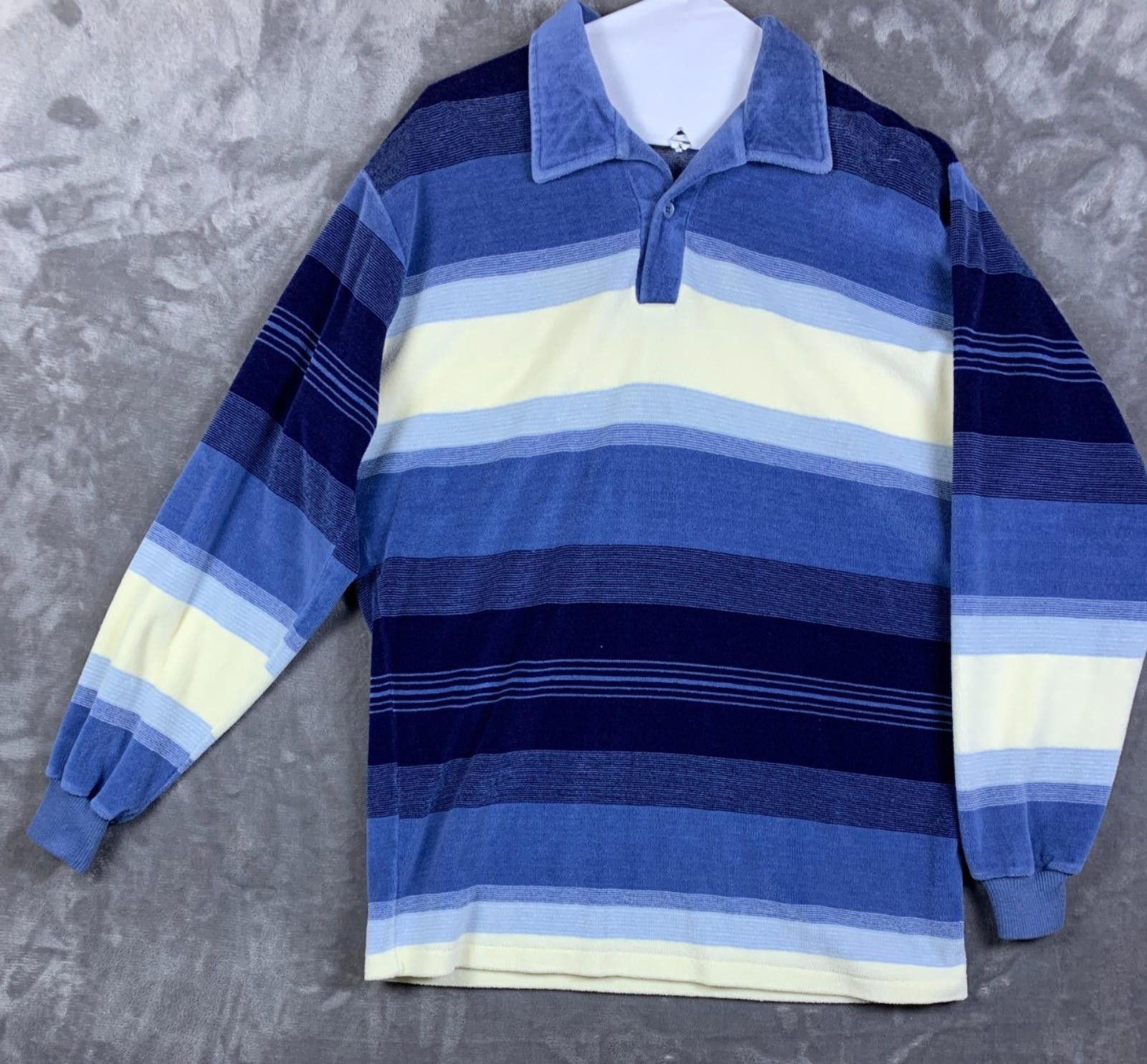 Carlos Campos Campus Velour LS Polo Shirt Striped Shirt LS Sz. L (277) Size US L / EU 52-54 / 3 - 1 Thumbnail