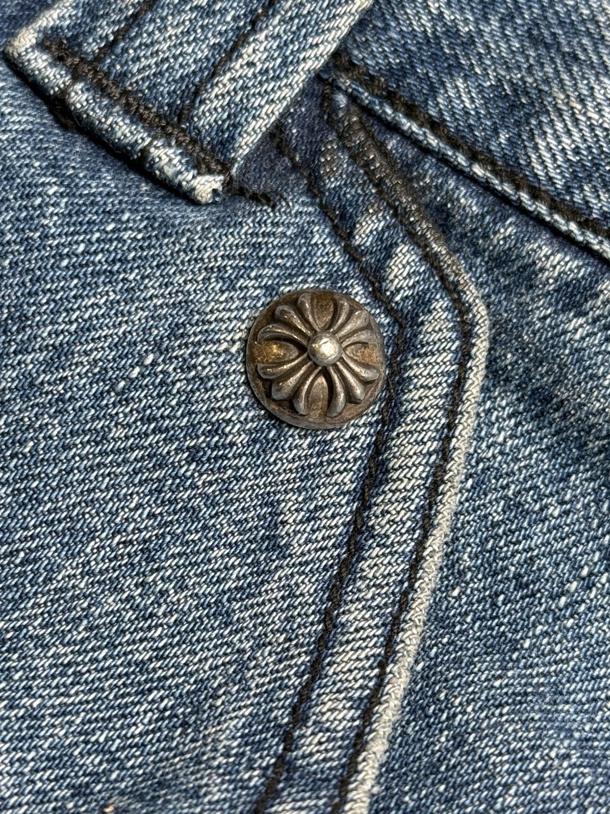 Chrome Hearts Chrome Hearts Black Cross Patch Blue Carpenter Jeans Size US 32 / EU 48 - 10 Thumbnail