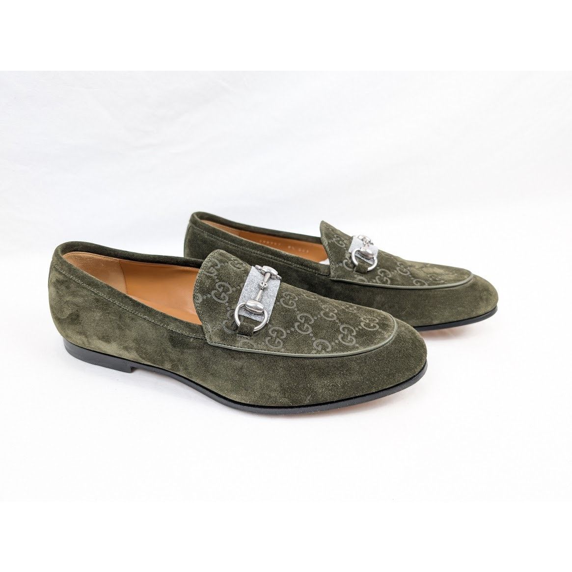 Gucci o1rshd1 Luxury Suede Loafers in Violet Green Size US 9 / EU 42 - 1 Thumbnail