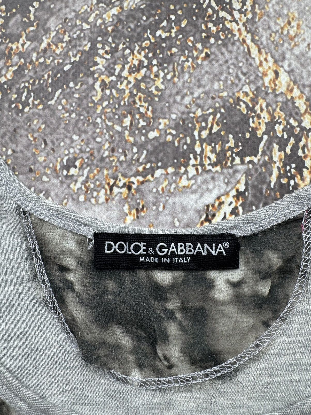 Dolce & Gabbana × Vintage Dolce & Gabbana Vintage Mesh Printed Tank Top Size M / US 6-8 / IT 42-44 - 6 Thumbnail