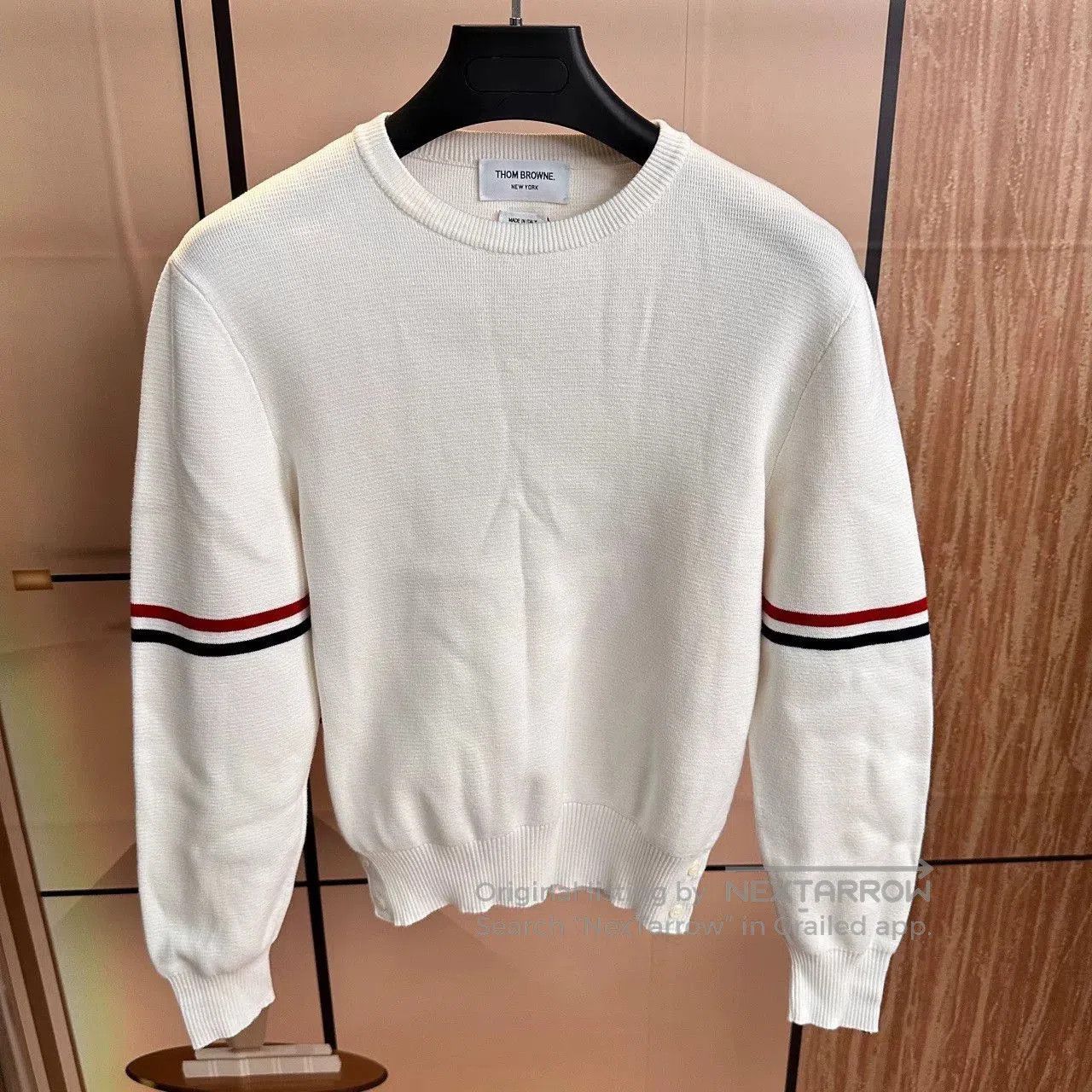Thom Browne Thom Browne White Striped Knit Sweater 0. Size US XS / EU 42 / 0 - 1 Thumbnail