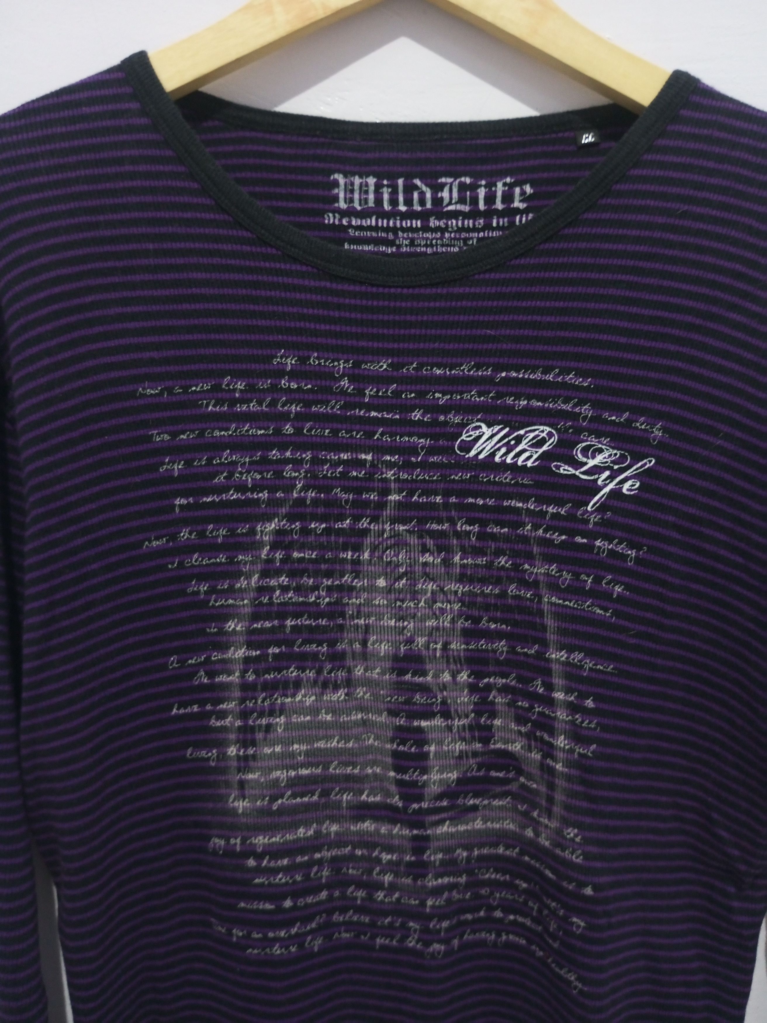 Japanese Brand Japanese mild life poem long sleeve tshirt Size US L / EU 52-54 / 3 - 2 Thumbnail