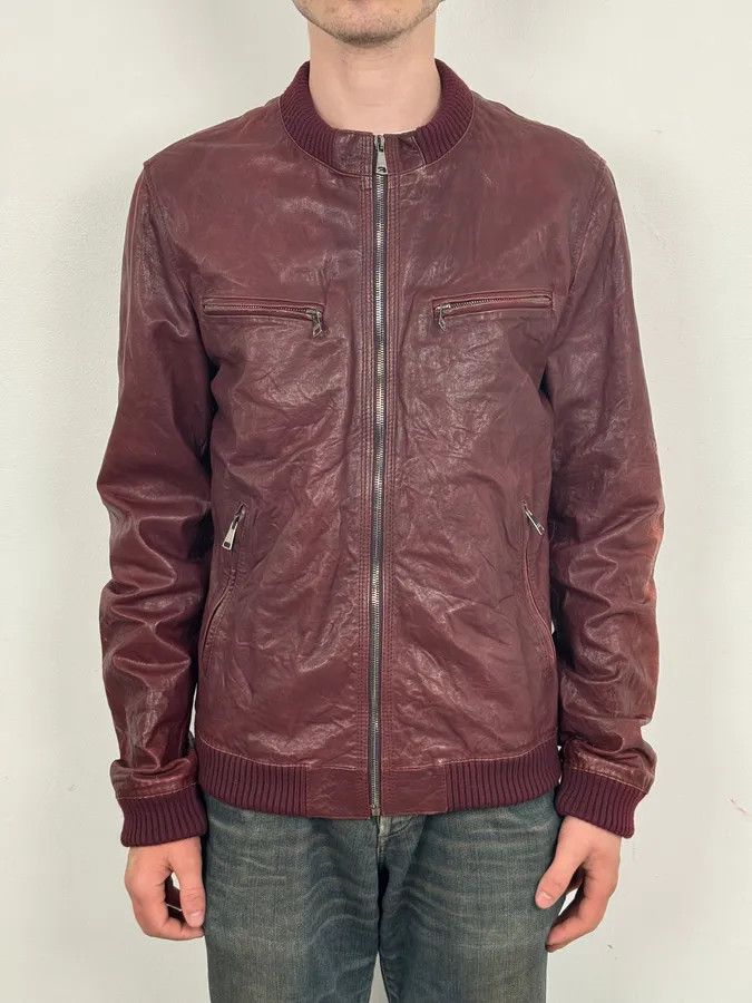 Dolce & Gabbana AW2011 Dolce & Gabbana Bordeaux Red Leather Jacket Size US L / EU 52-54 / 3 - 3 Thumbnail