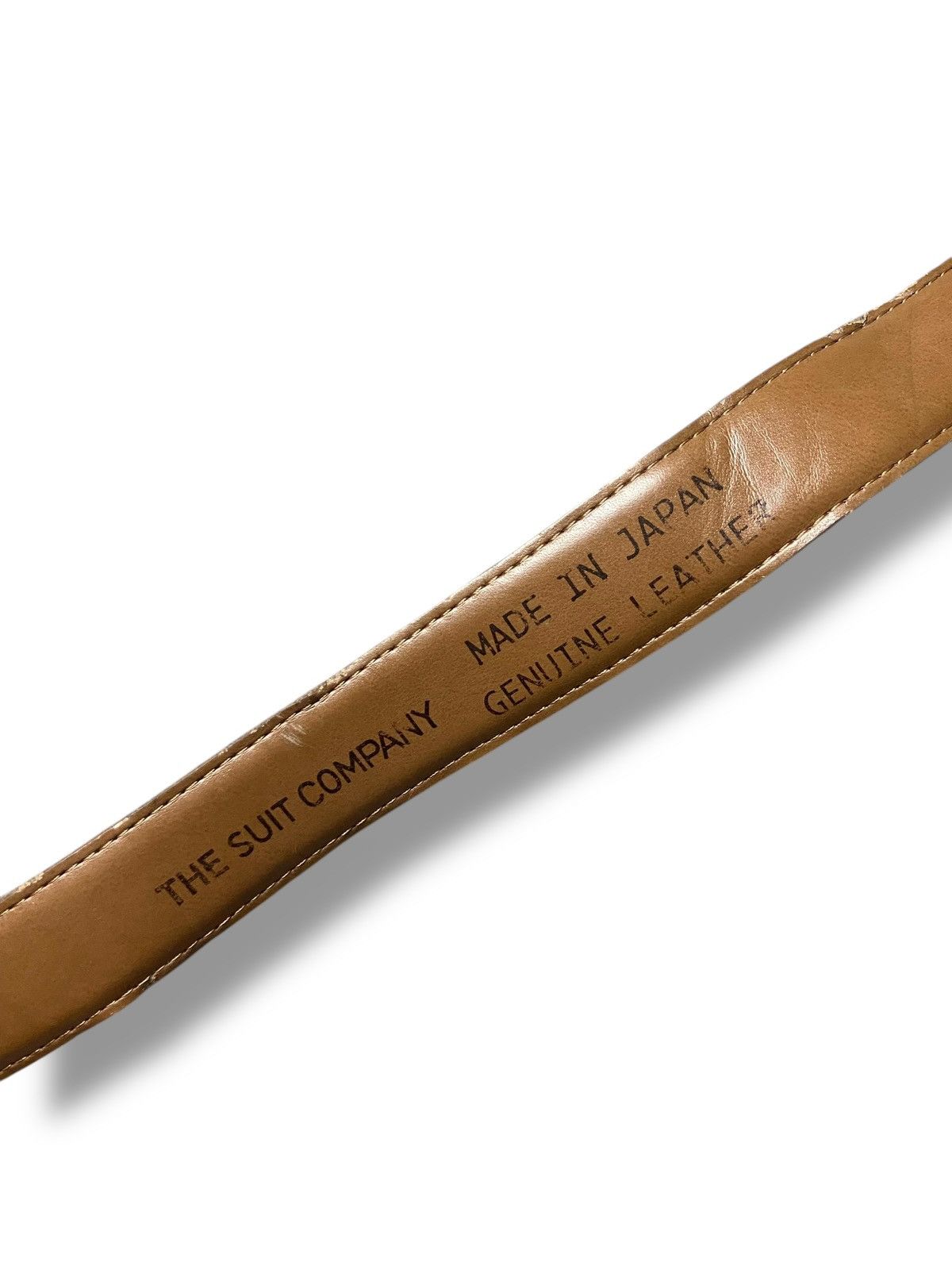 Japanese Brand The Suit Company Brand Genuine Leather Belt (142) Size 38 - 4 Thumbnail