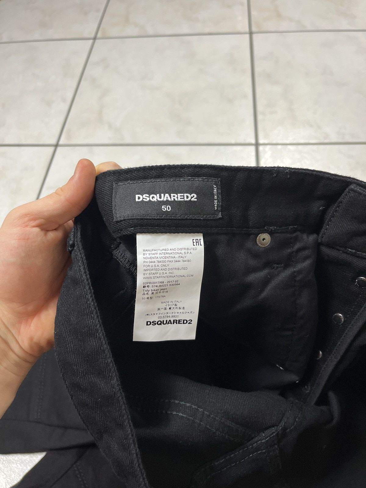 Designer × Dsquared2 Dsquared2 24-7 star Tidy biker jean denim pants full black Size US 34 / EU 50 - 21 Thumbnail