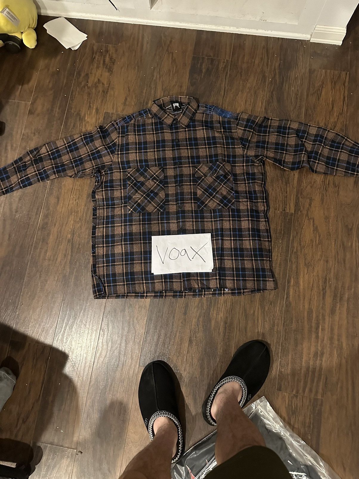 Revenge Brown and Blue Spider Flannel Size US M / EU 48-50 / 2 - 3 Thumbnail