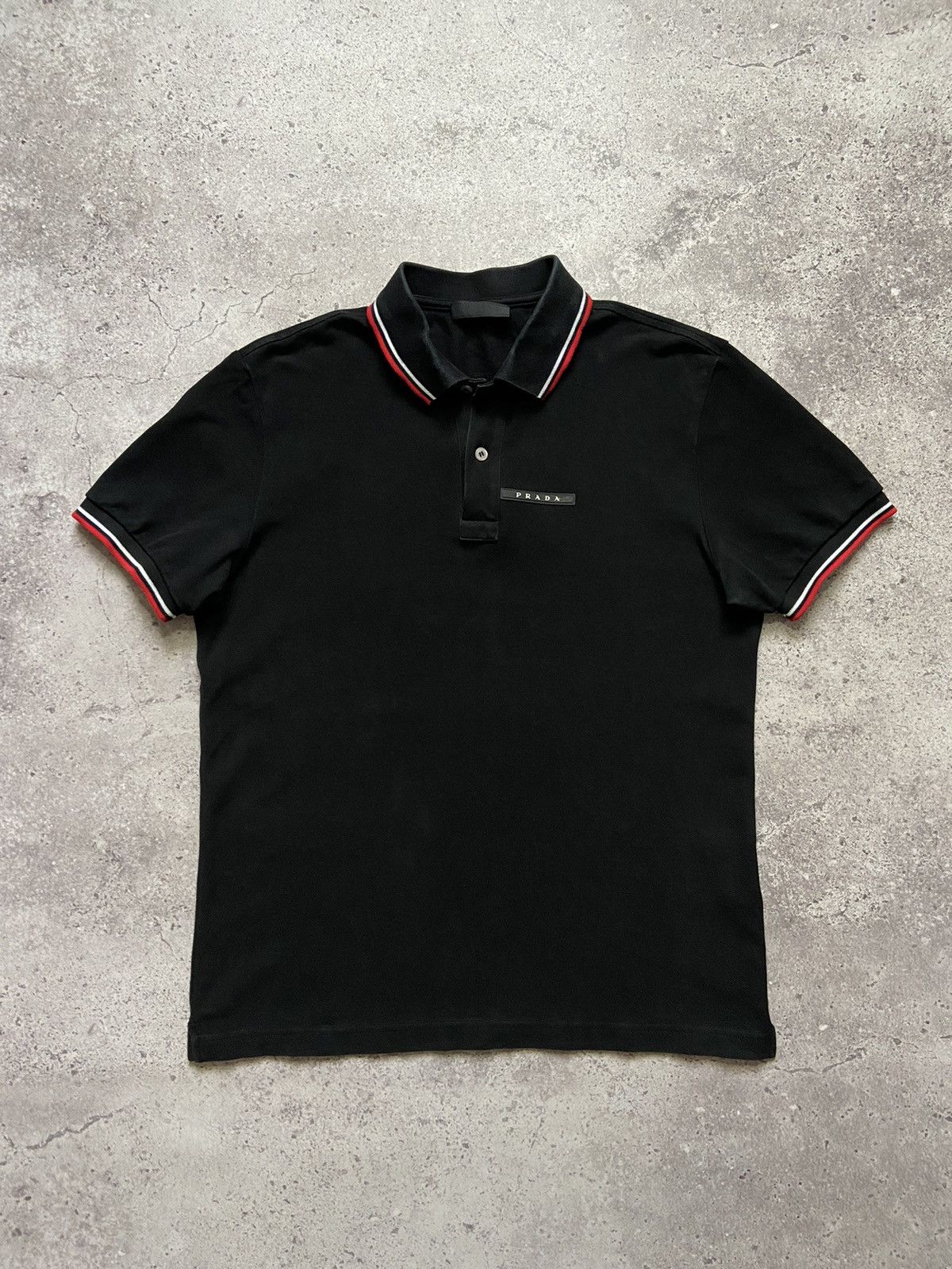 Prada PRADA Polo Shirt Short Sleeve black Tab Size US M / EU 48-50 / 2 - 1 Thumbnail