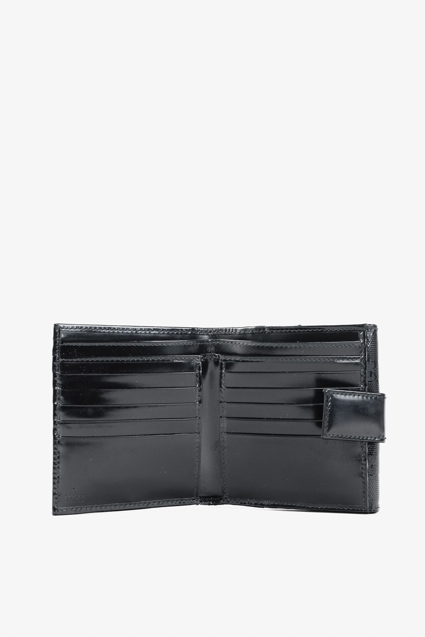 Gucci Gucci Vintage Y2K Black Monogram Compact Leather Wallet Size ONE SIZE - 8 Thumbnail