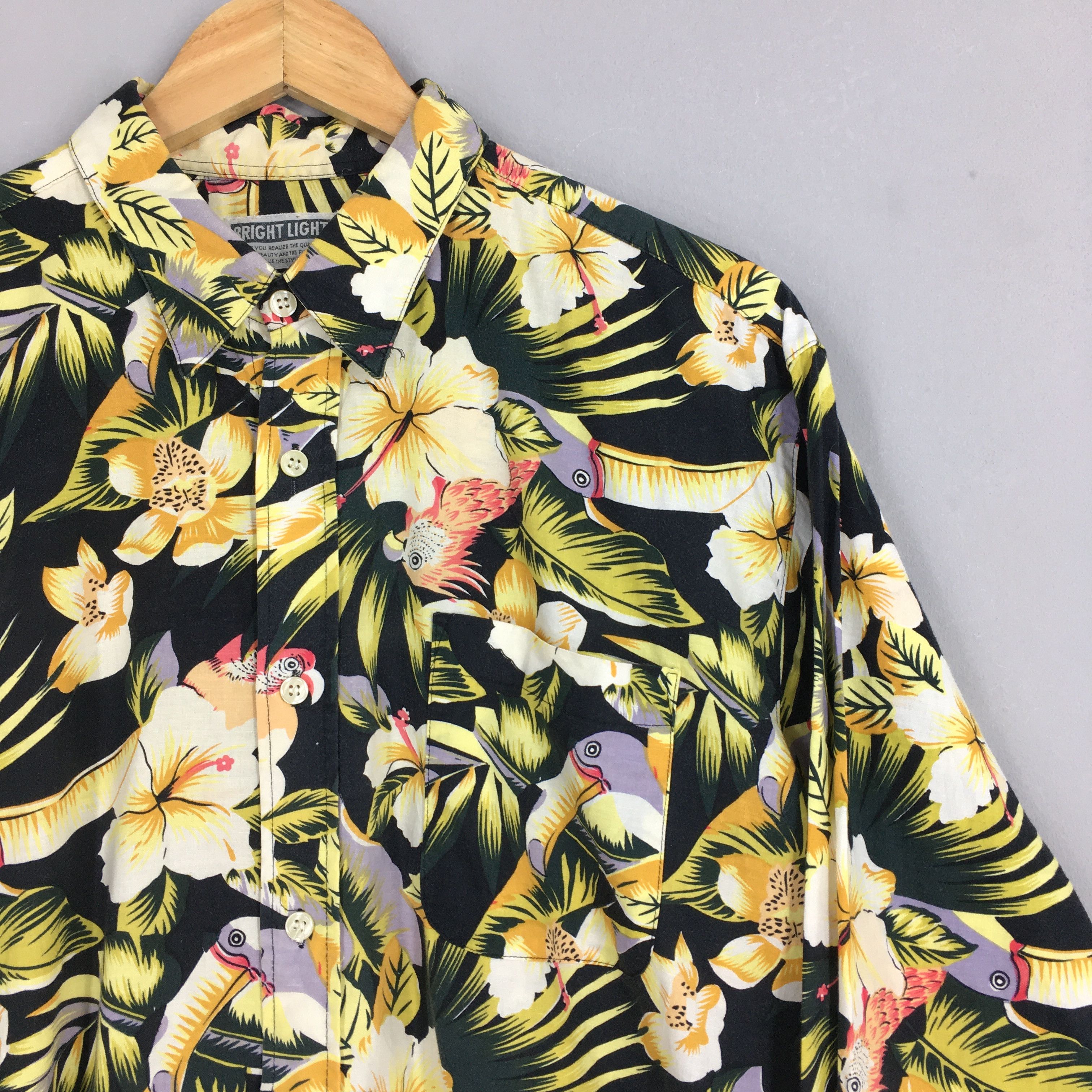 Vintage Vintage Parrots Flower Tropical Hawaii Shirt Medium Size US M / EU 48-50 / 2 - 2 Thumbnail