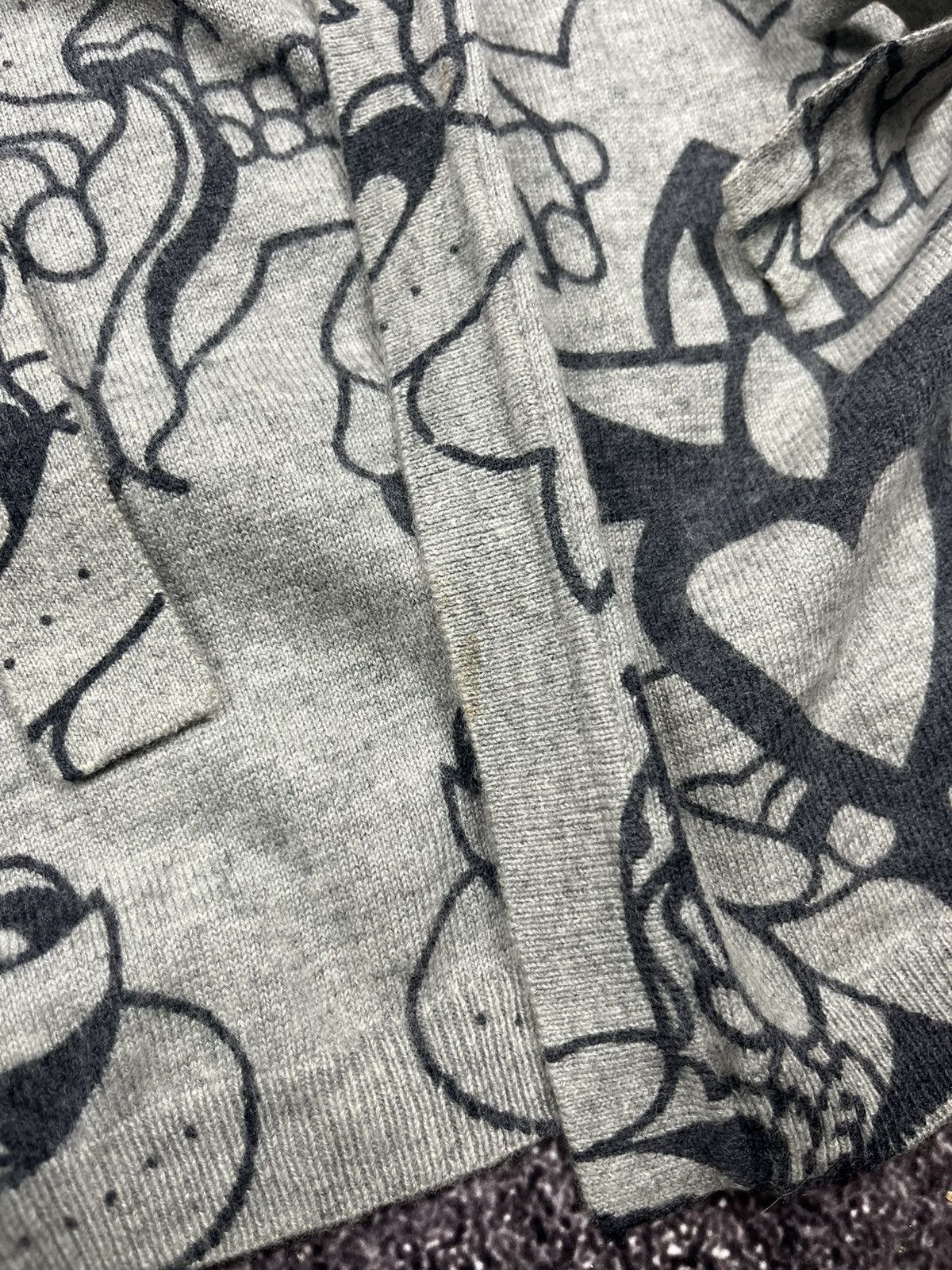 Ed Hardy Ed Hardy Long Hoodie Wool Grey Size XL / US 12-14 / IT 48-50 - 10 Thumbnail