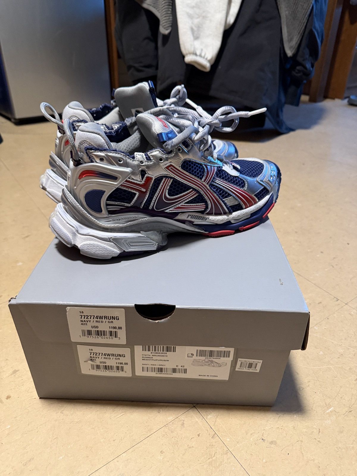 Balenciaga Balenciaga Navy Red Runners Size US 9 / EU 42 - 4 Thumbnail
