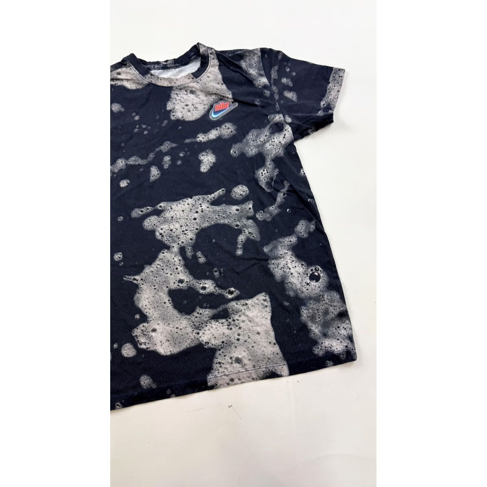 Nike Nike Shirt Mens Small Black Gray Bleach Wash Bubble Allover Print Graphic Tee Size US S / EU 44-46 / 1 - 3 Thumbnail