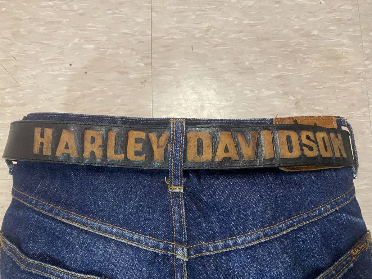 Harley Davidson × Vintage Harley davidson leather belt Size 32 - 3 Thumbnail