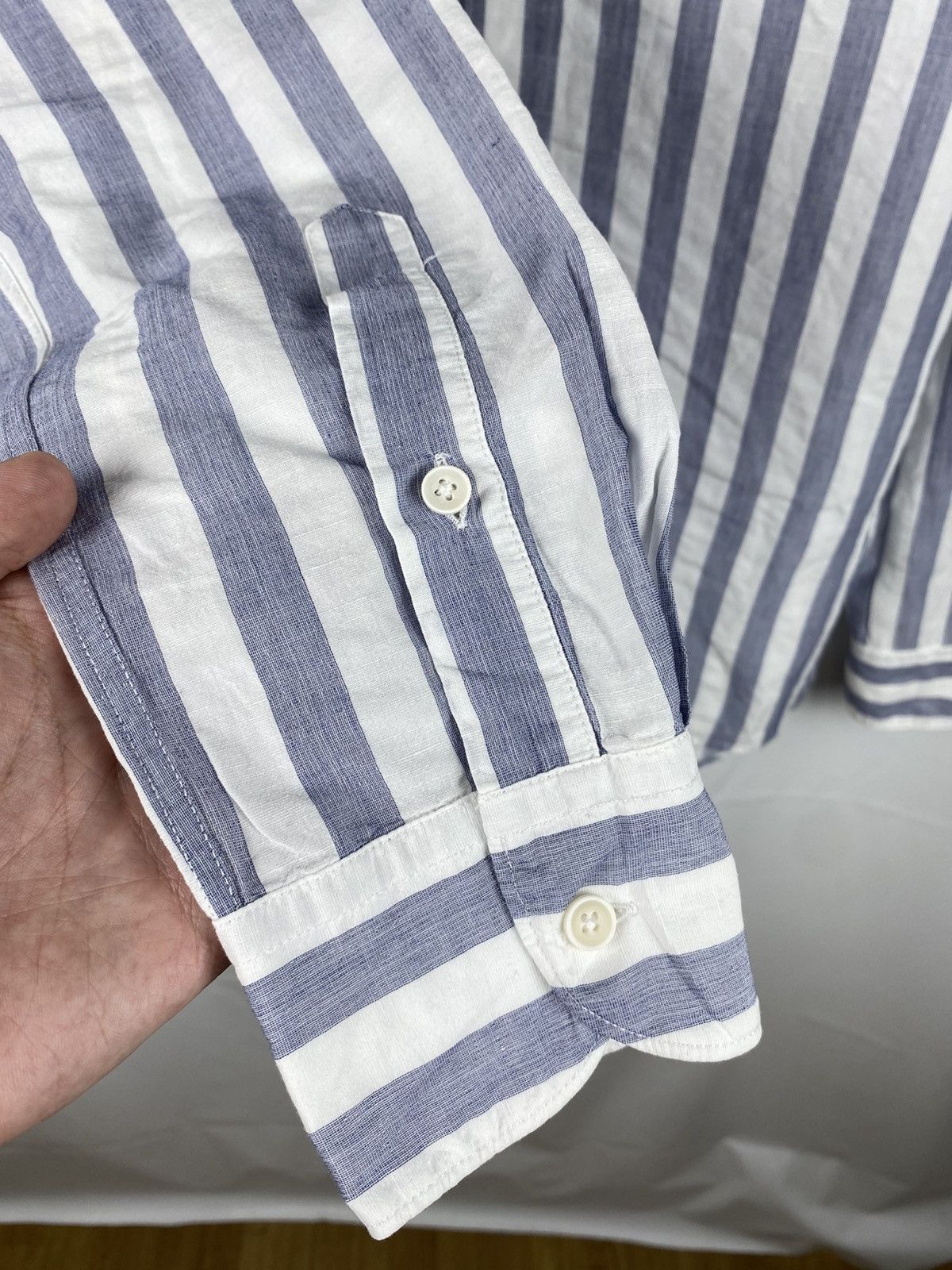 Other Fradi Italy Striped Shirt Button Up Linen Cotton size 42 Size US L / EU 52-54 / 3 - 4 Thumbnail
