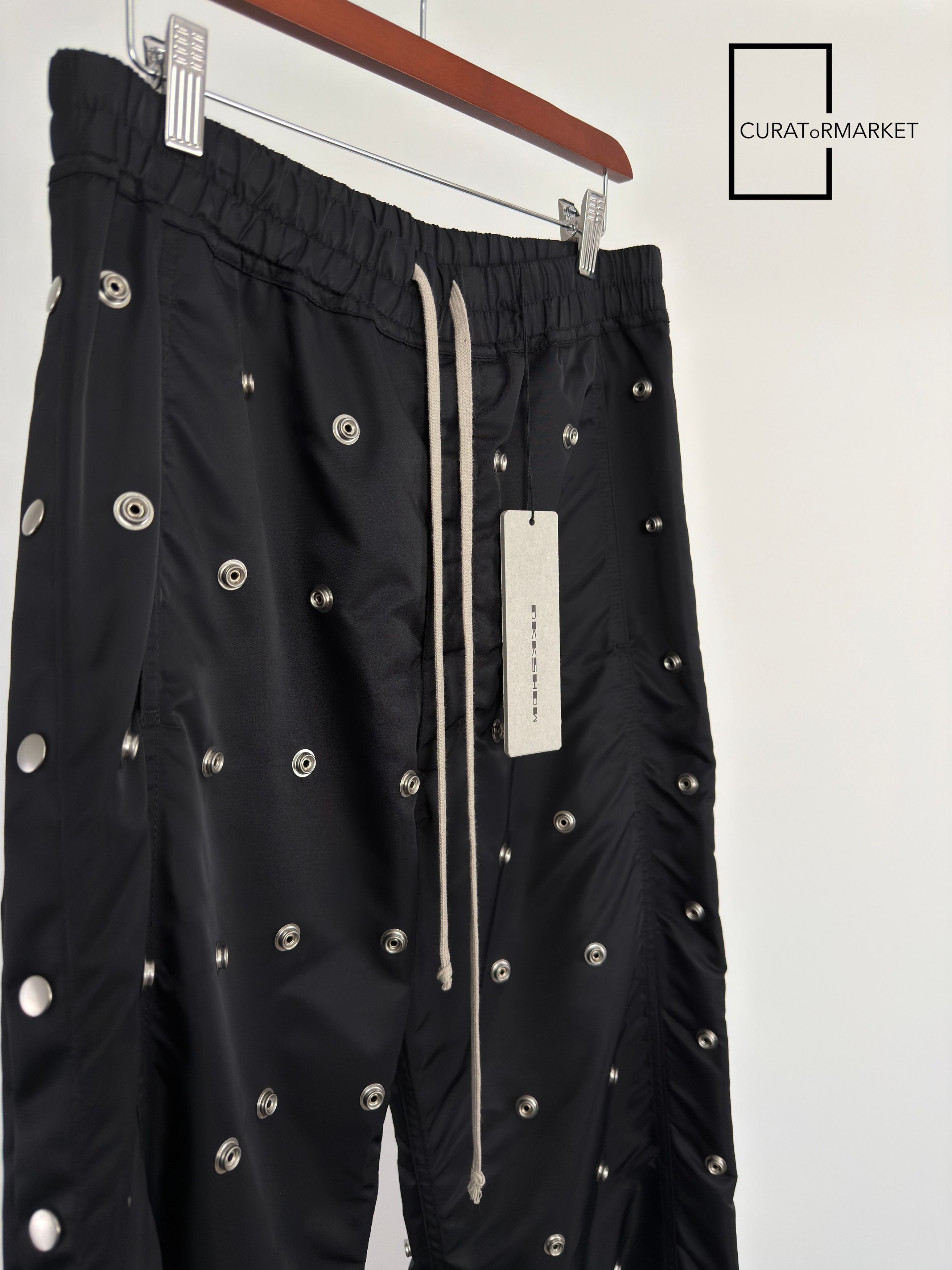 Rick Owens Drkshdw GRAIL SAMPLE Press Stud Button Nylon Pusher Pants SS24 Lido Size US 32 / EU 48 - 3 Thumbnail