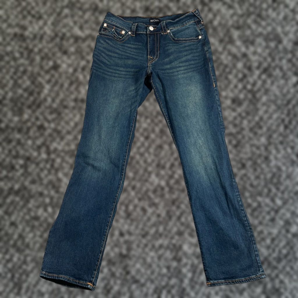 True Religion VINTAGE True Religion Ricky Jeans Men's Size 34 Straight Leg Denim Blue 2000s Size US 34 / EU 50 - 1 Thumbnail
