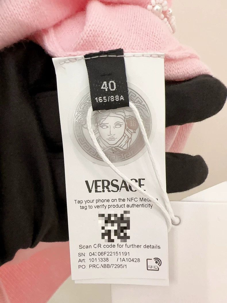 Versace Versace Pink pearl cardigan Size M / US 6-8 / IT 42-44 - 4 Thumbnail