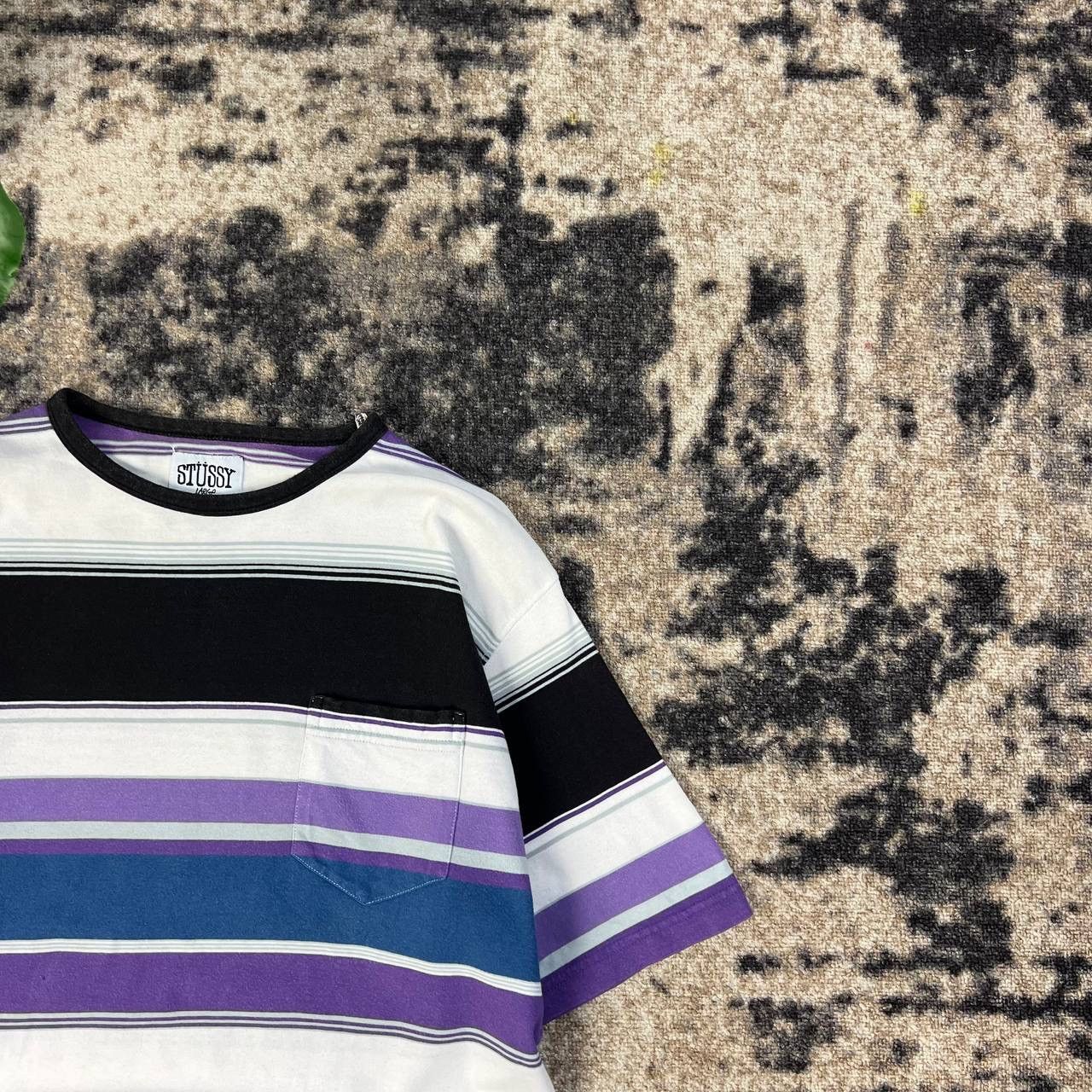 Stussy Stussy Tab Logo Vintage Y2K Striped T-Shirt 1TS26 Size US L / EU 52-54 / 3 - 2 Thumbnail
